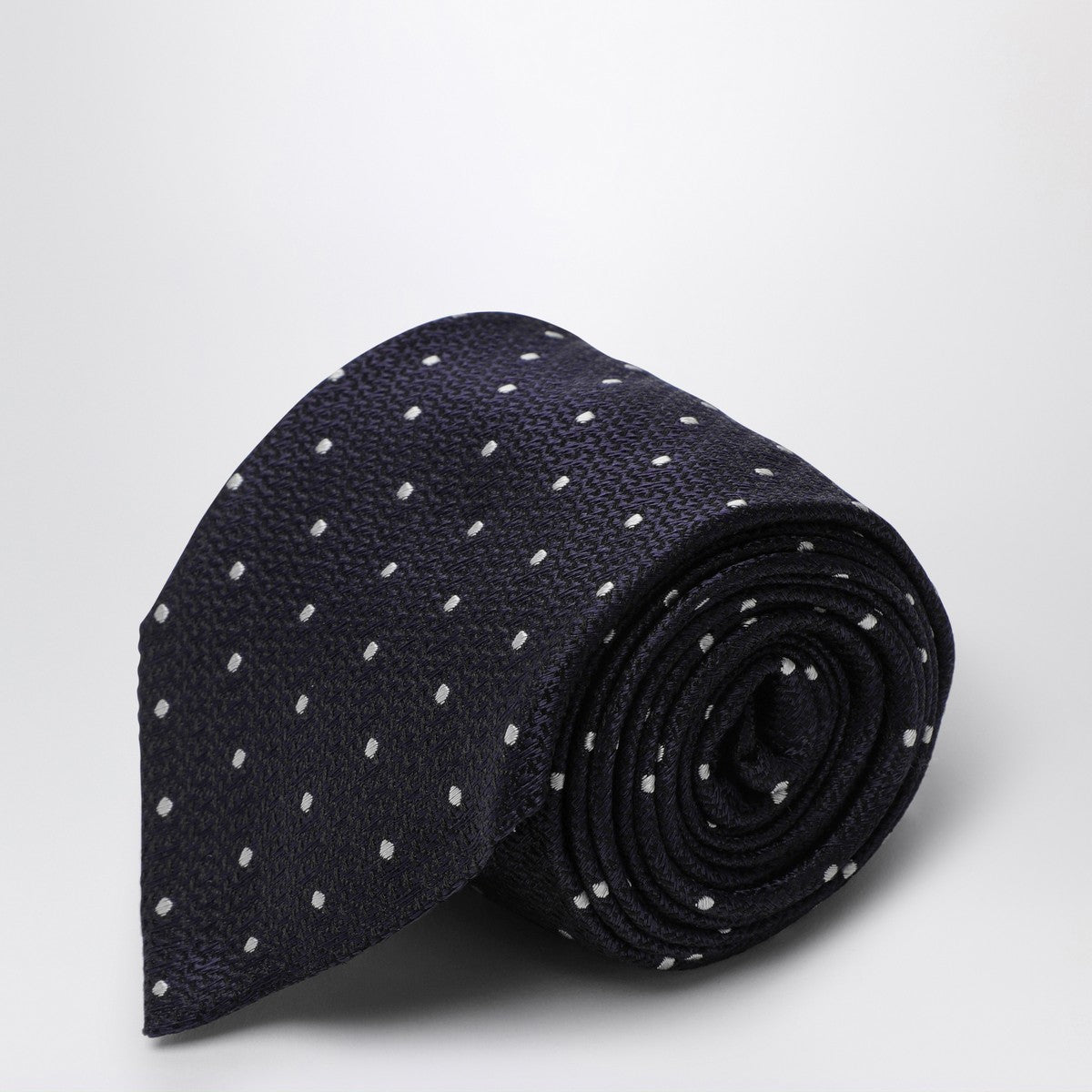Destin Blue/white polka dot silk tie
