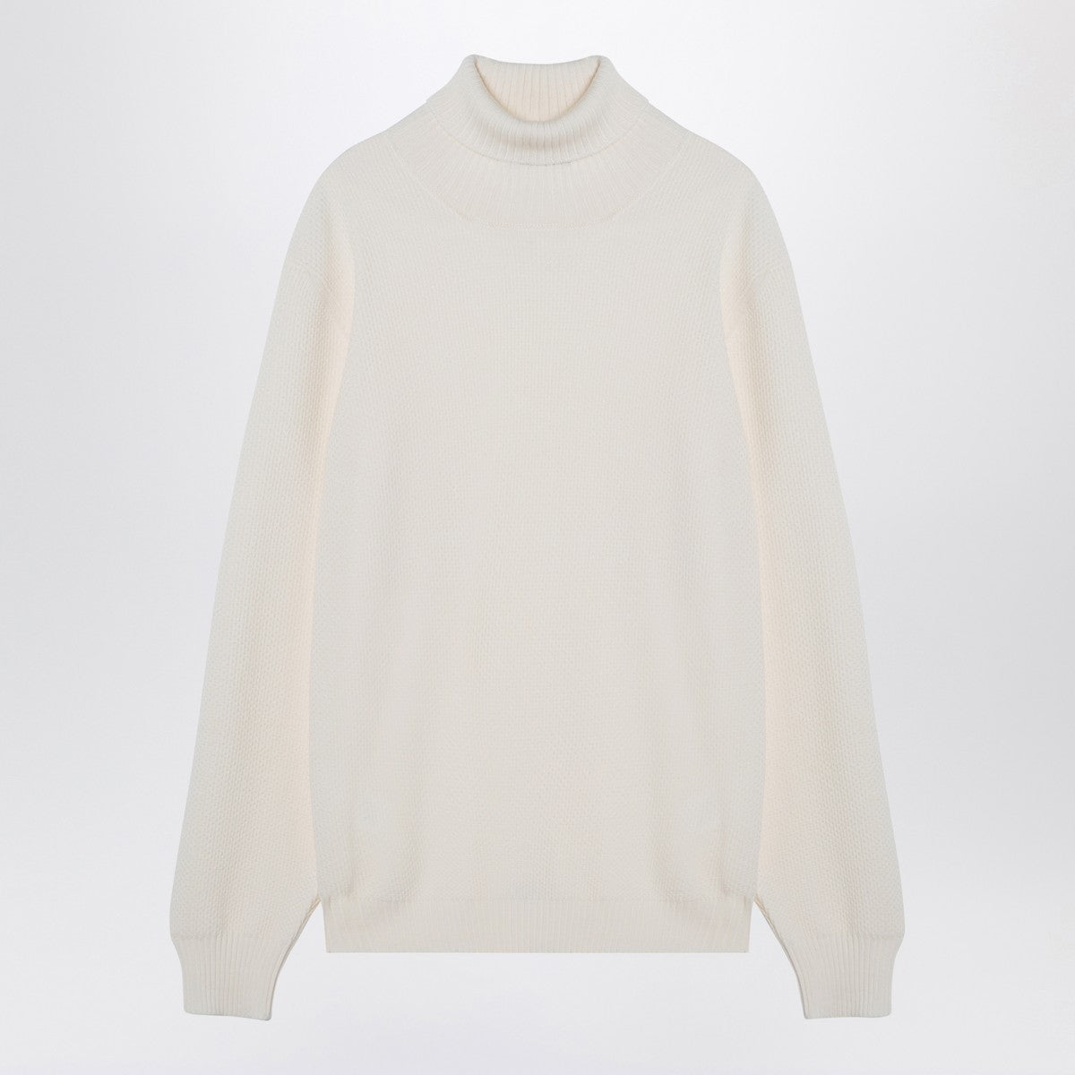 Tagliatore White virgin wool turtleneck