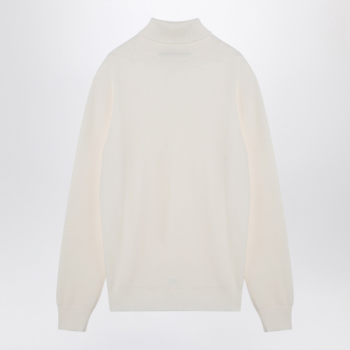 Tagliatore White virgin wool turtleneck
