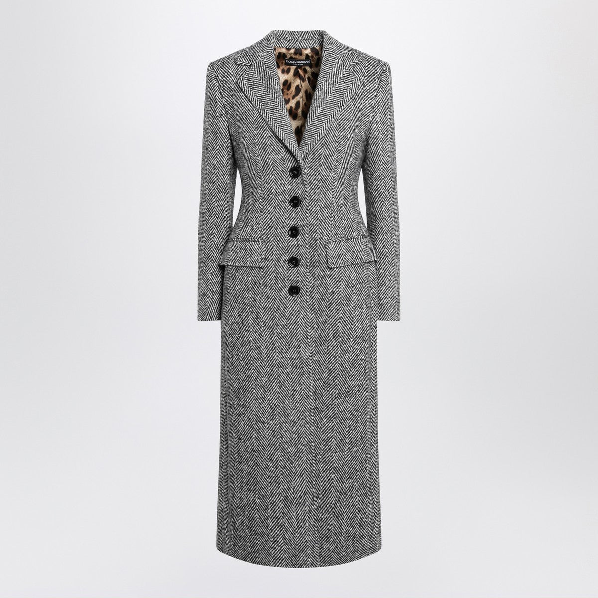Dolce & Gabbana Dolce&Gabbana Single-breasted wool chevron coat