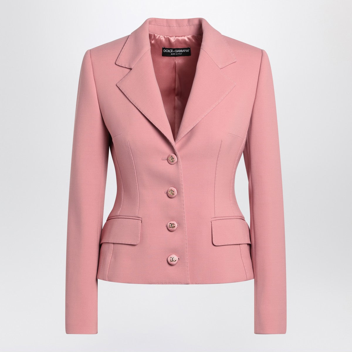 Dolce & Gabbana Dolce&Gabbana Single-breasted pink wool jacket