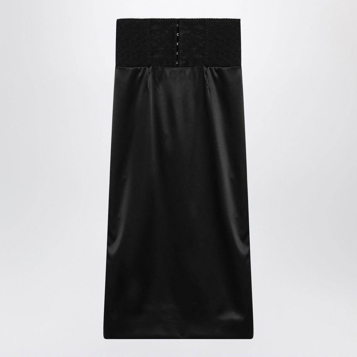 Dolce & Gabbana Dolce&Gabbana Black midi skirt with corset belt