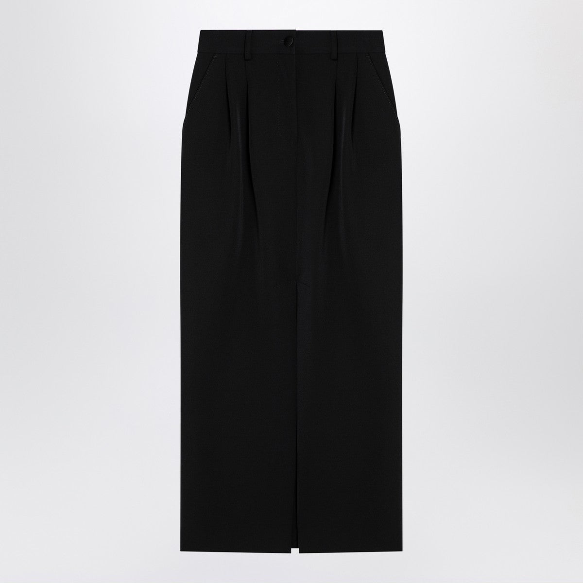 Dolce & Gabbana Dolce&Gabbana Black gabardine wool pencil skirt