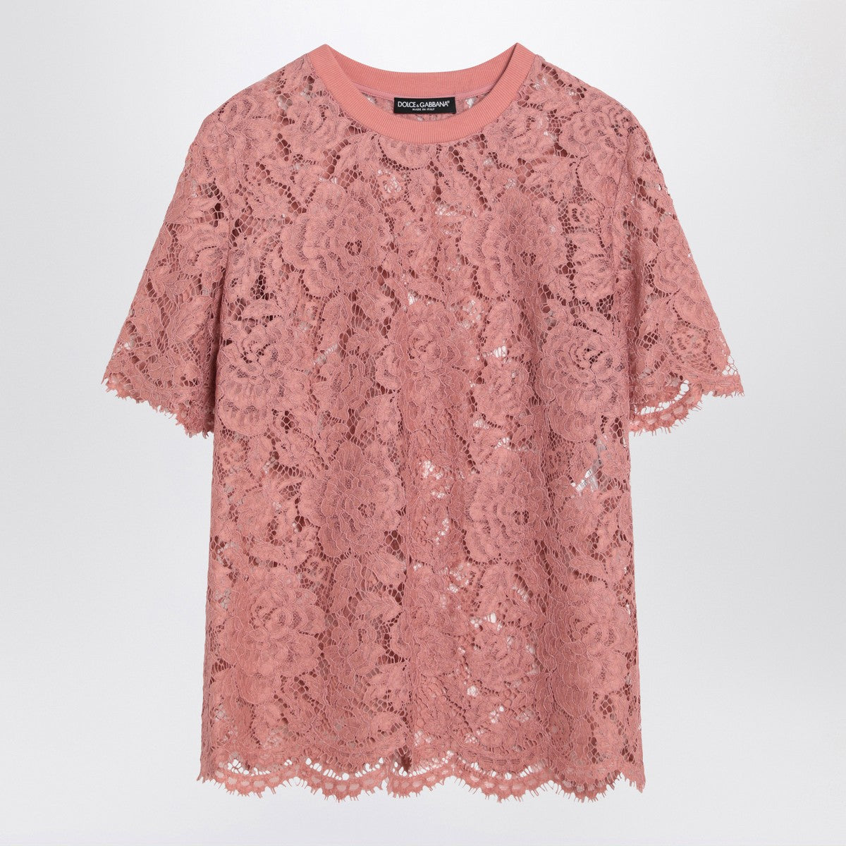 Dolce & Gabbana Dolce&Gabbana Pink lace T-shirt