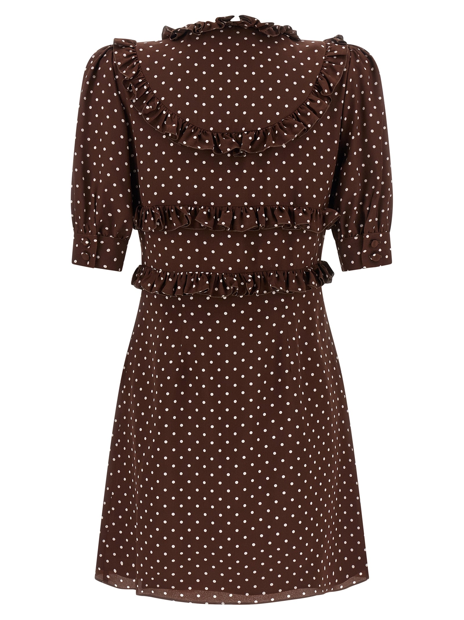 Alessandra Rich Polka Dot Mini Dress