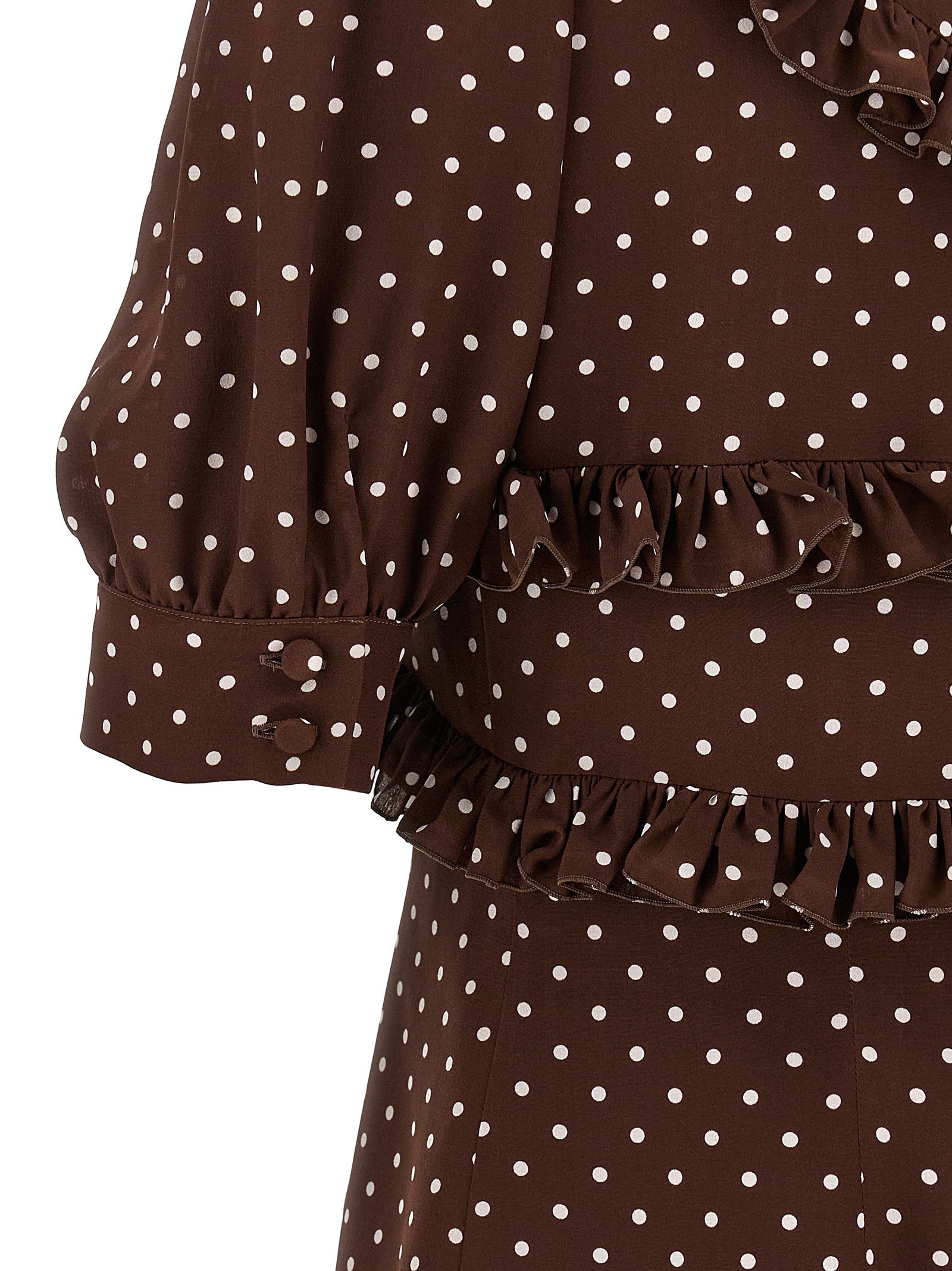 Alessandra Rich Polka Dot Mini Dress