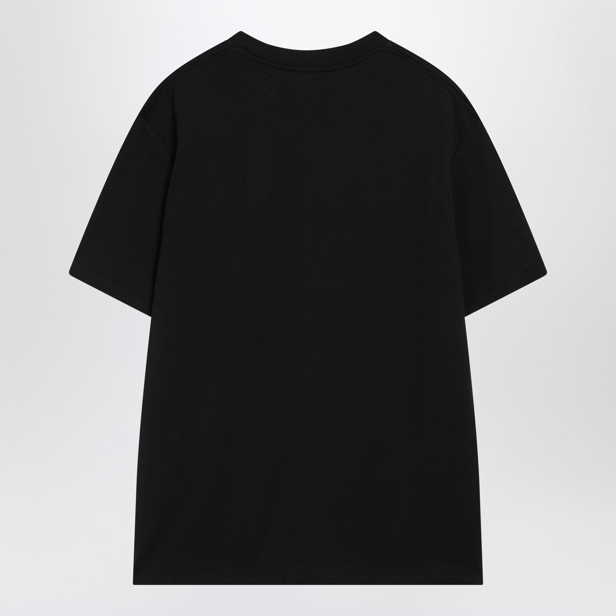 Balmain Black cotton crewneck t-shirt with logo