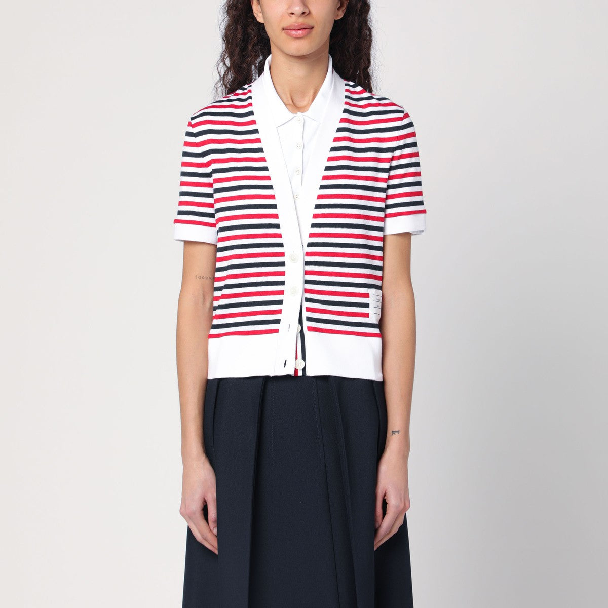 Thom Browne Striped cardigan in linen