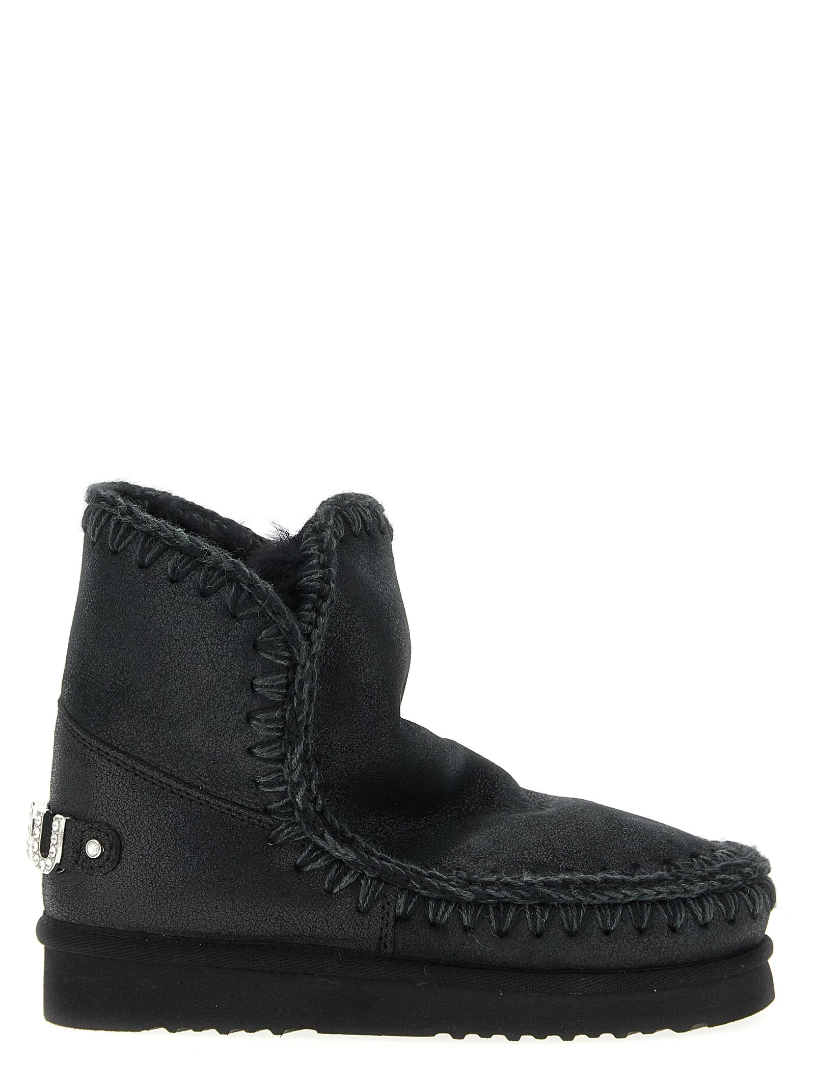 Mou Eskimo 18 Rhinestone Logo Ankle Boots