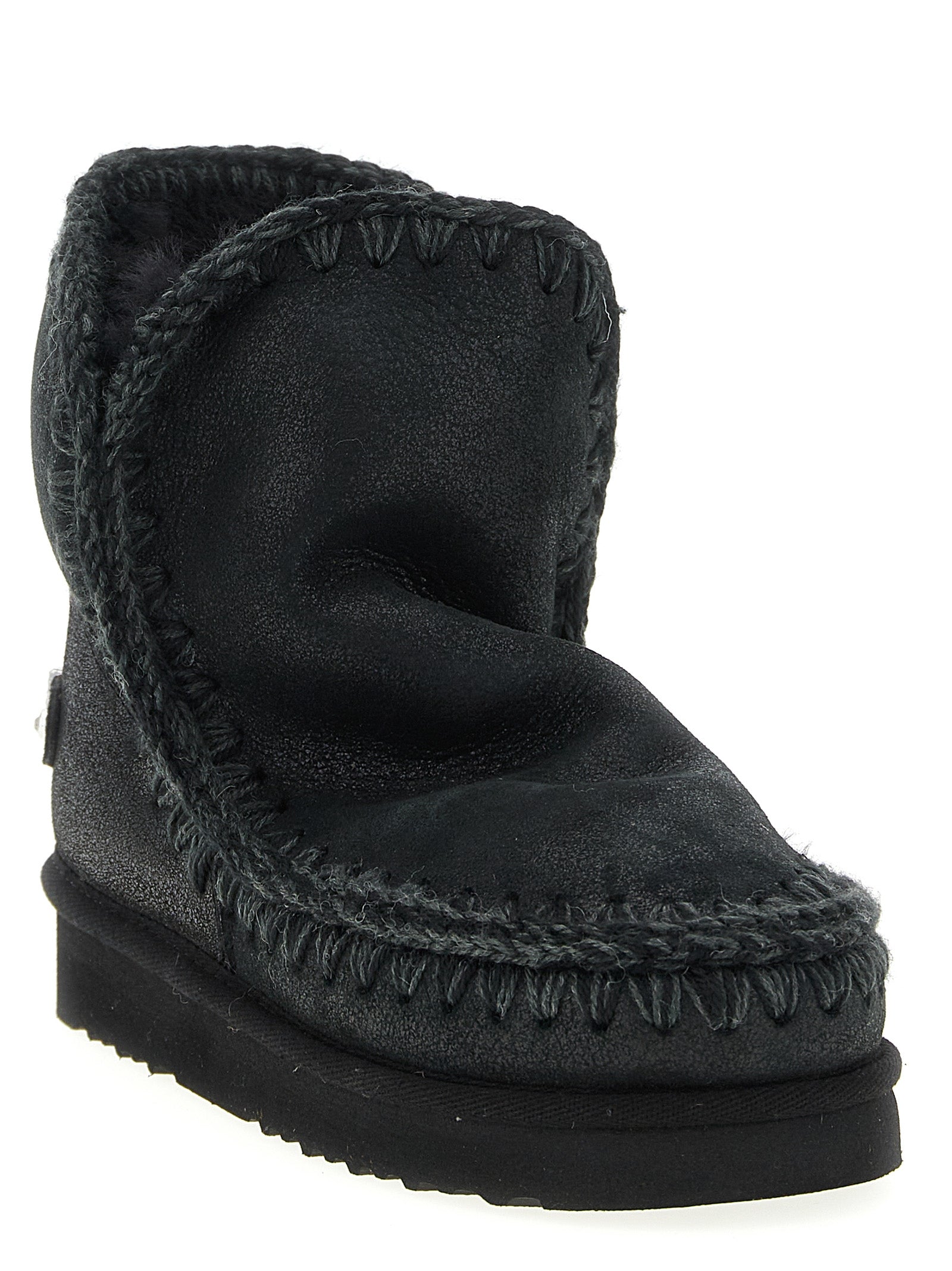 Mou Eskimo 18 Rhinestone Logo Ankle Boots