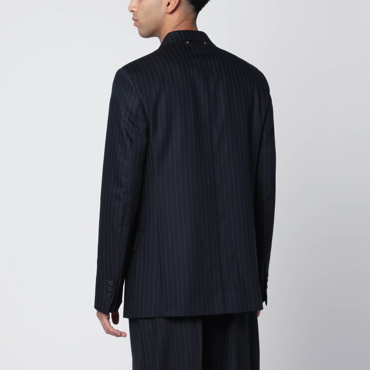 Golden Goose Navy blue pinstripe double-breasted jacket