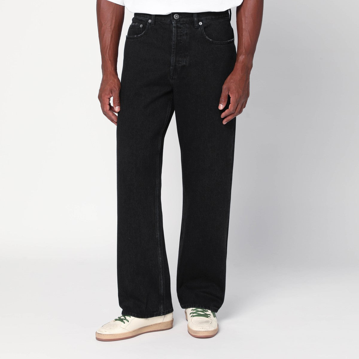 Golden Goose Vintage-effect black jeans