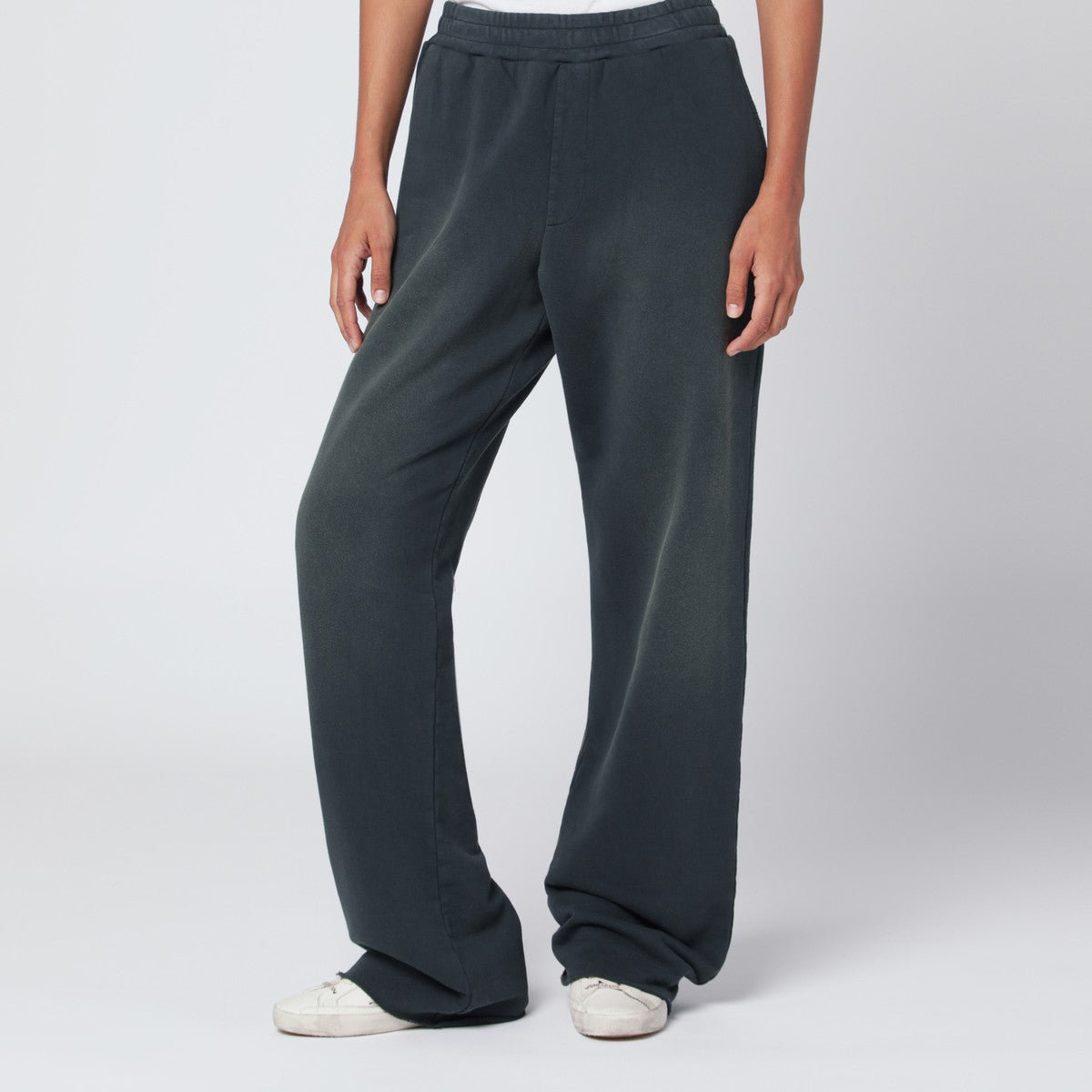 Golden Goose Faded black cotton jogging pants