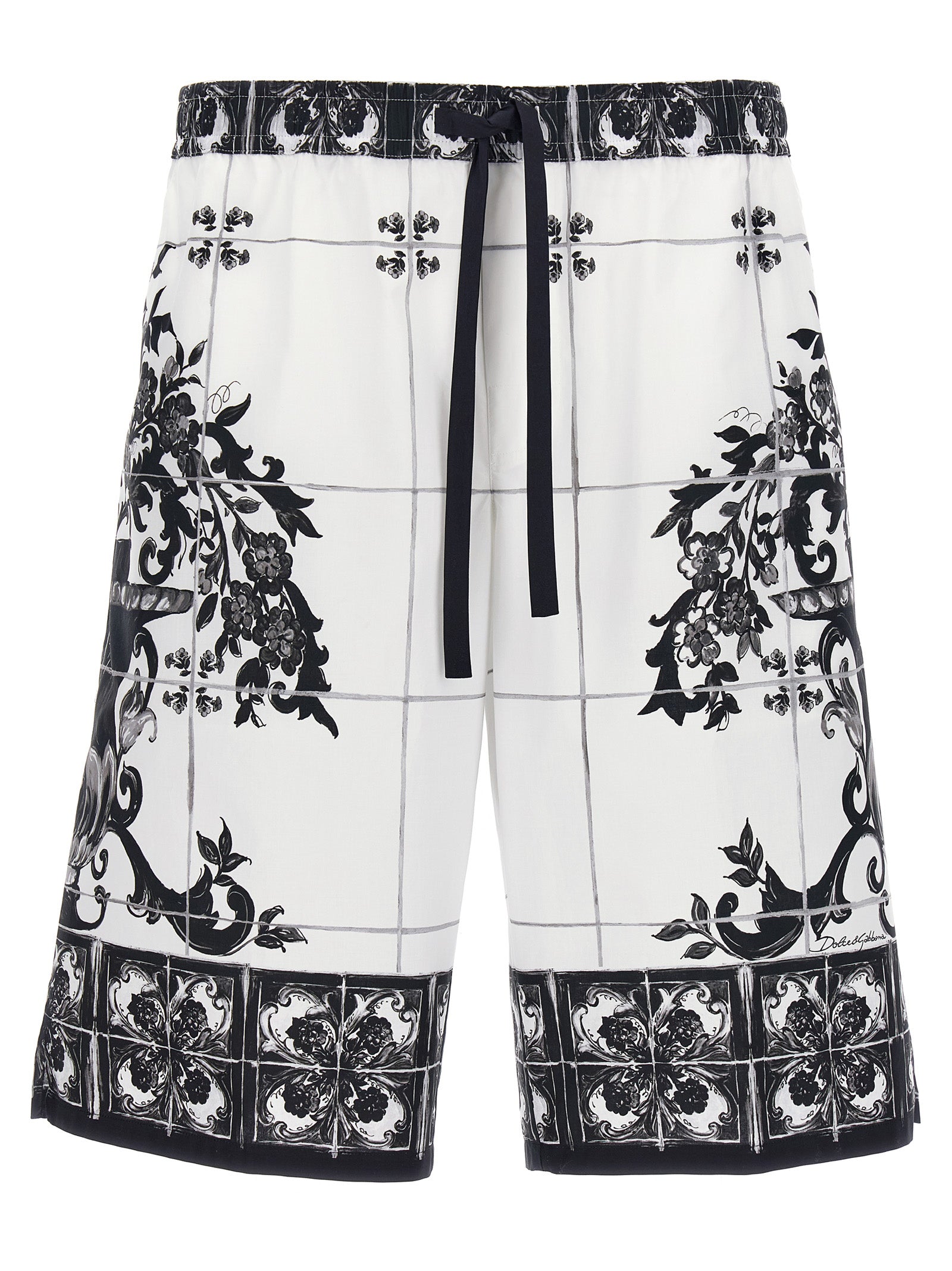 Dolce & Gabbana Maiolica Print Bermuda Shorts