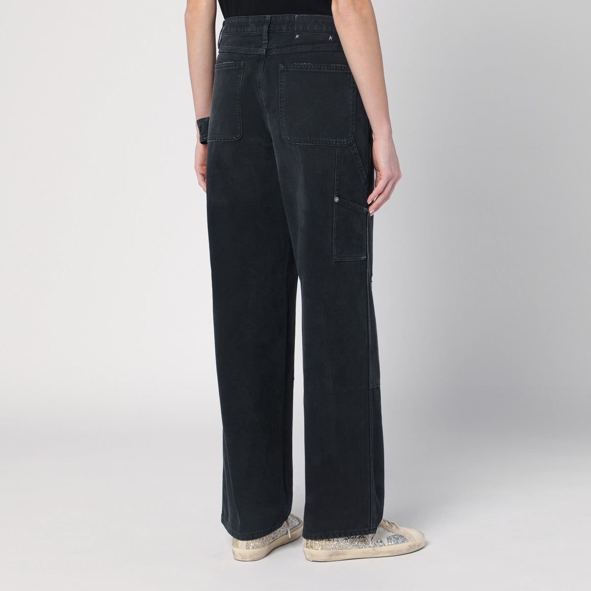 Golden Goose Wide black trousers in denim