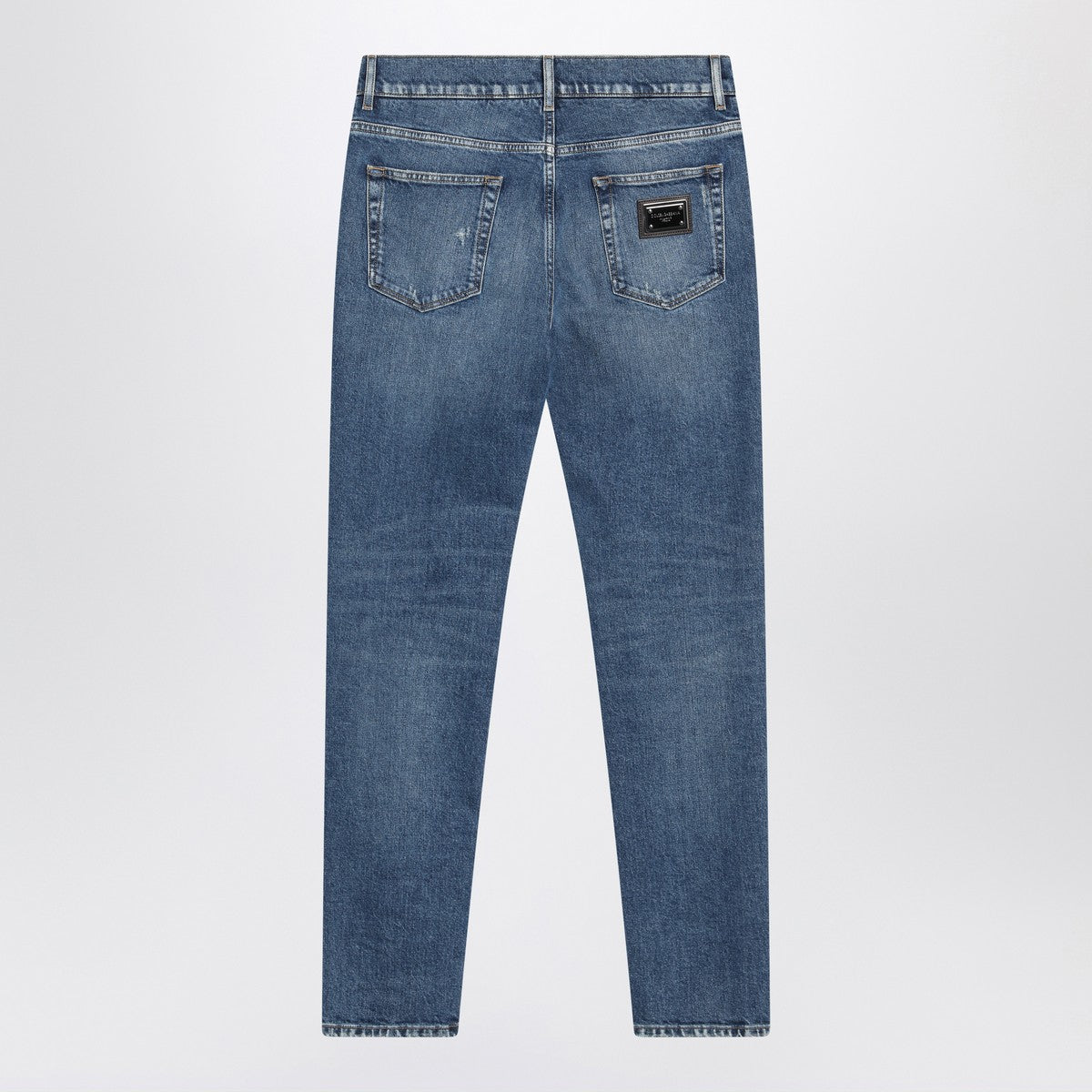 Dolce & Gabbana Dolce&Gabbana Faded-effect slim blue jeans