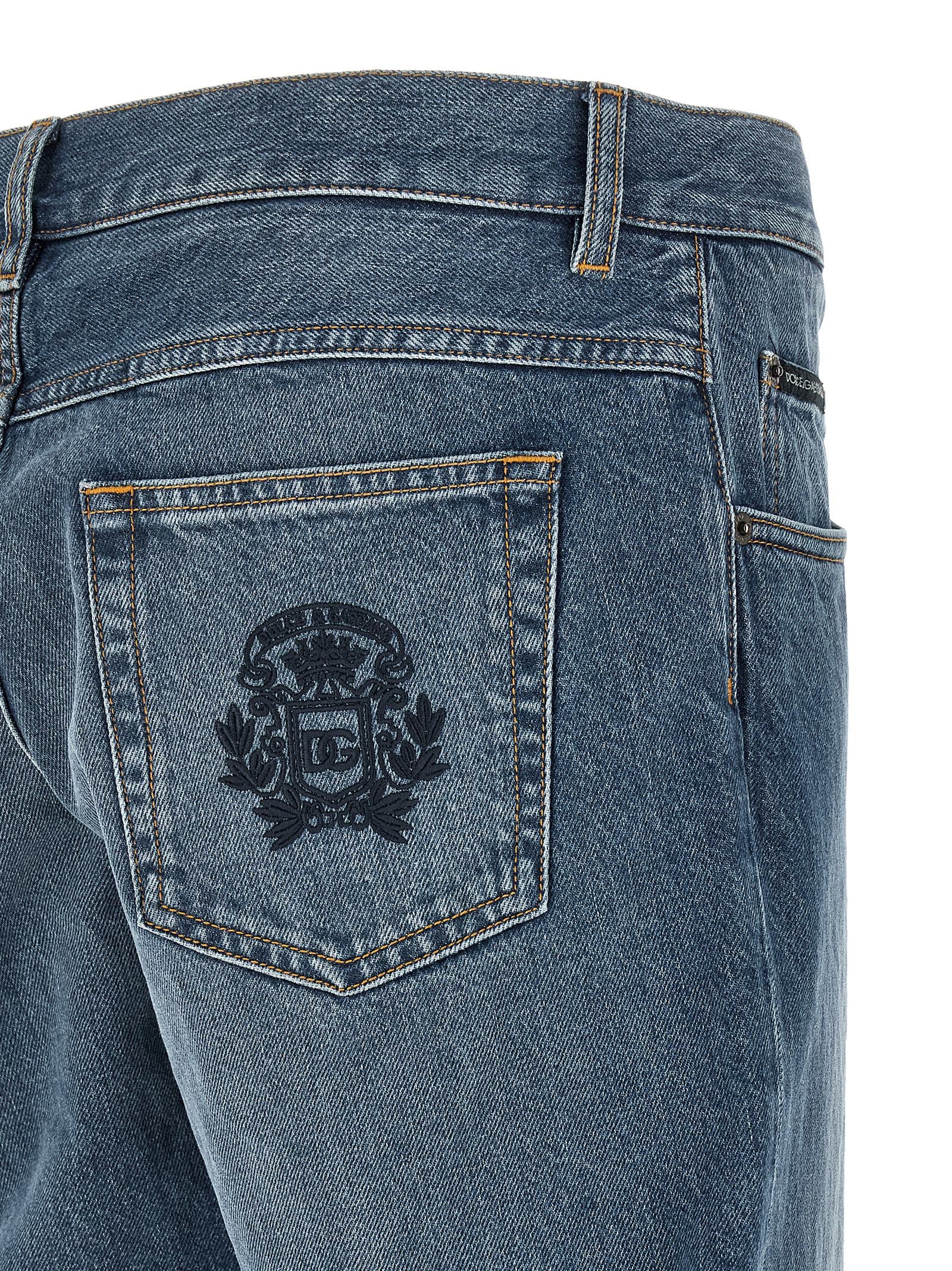 Dolce & Gabbana Heraldic Embroidery Jeans
