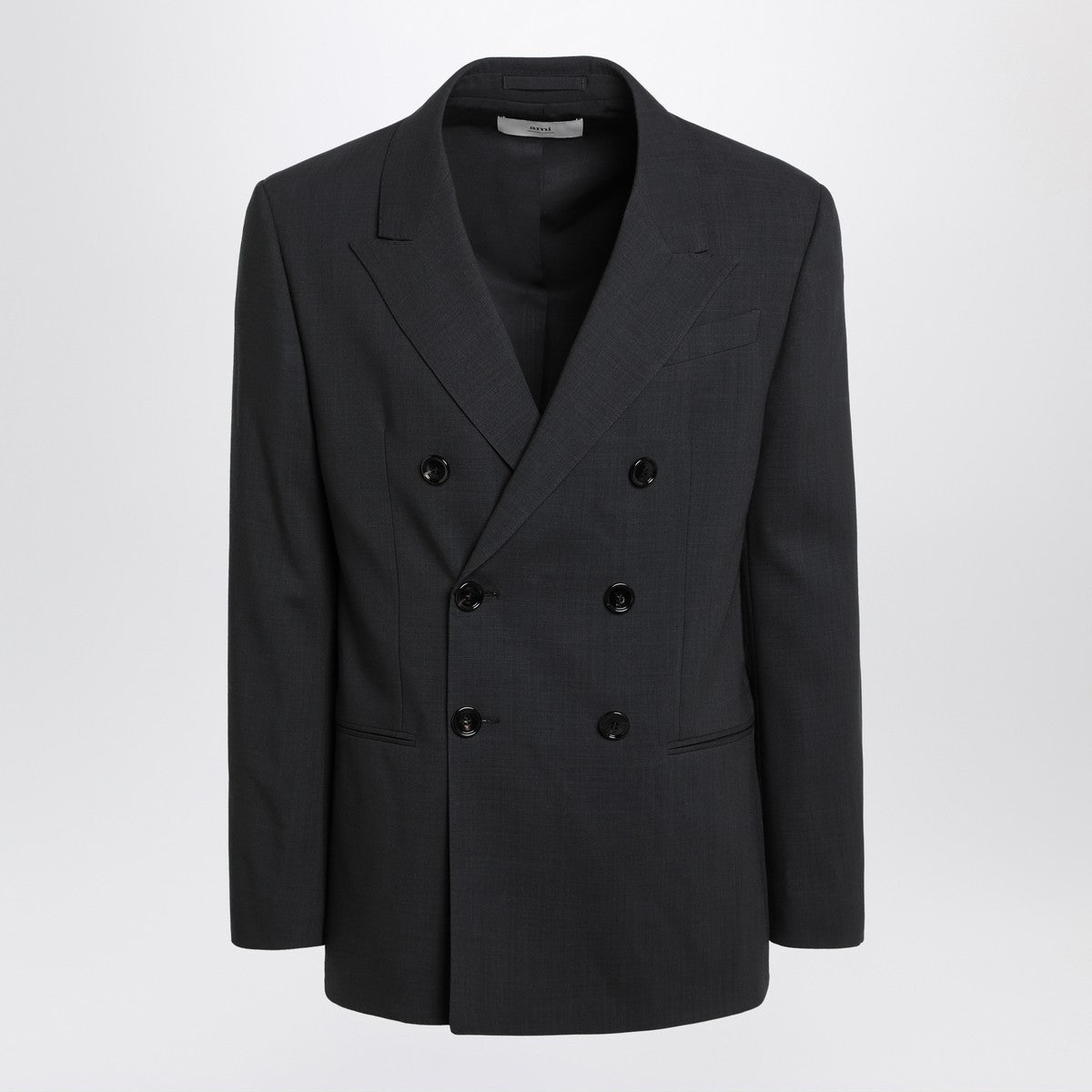 Ami Paris Anthracite grey double-breasted wool jacket