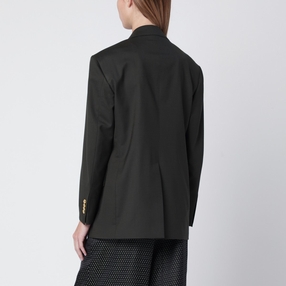 Tagliatore Dark green wool-blend double-breasted jacket