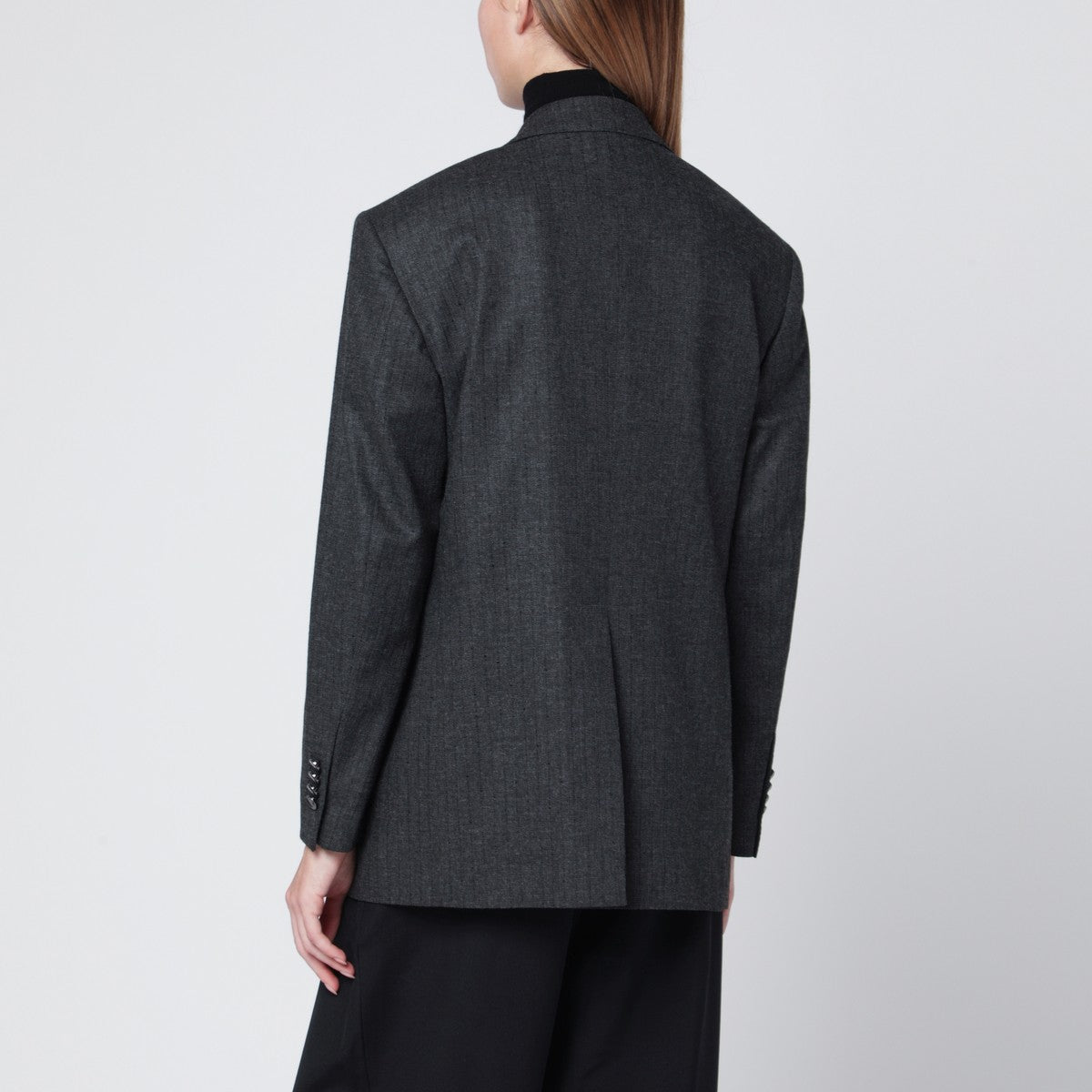 Tagliatore Grey wool-blend double-breasted jacket
