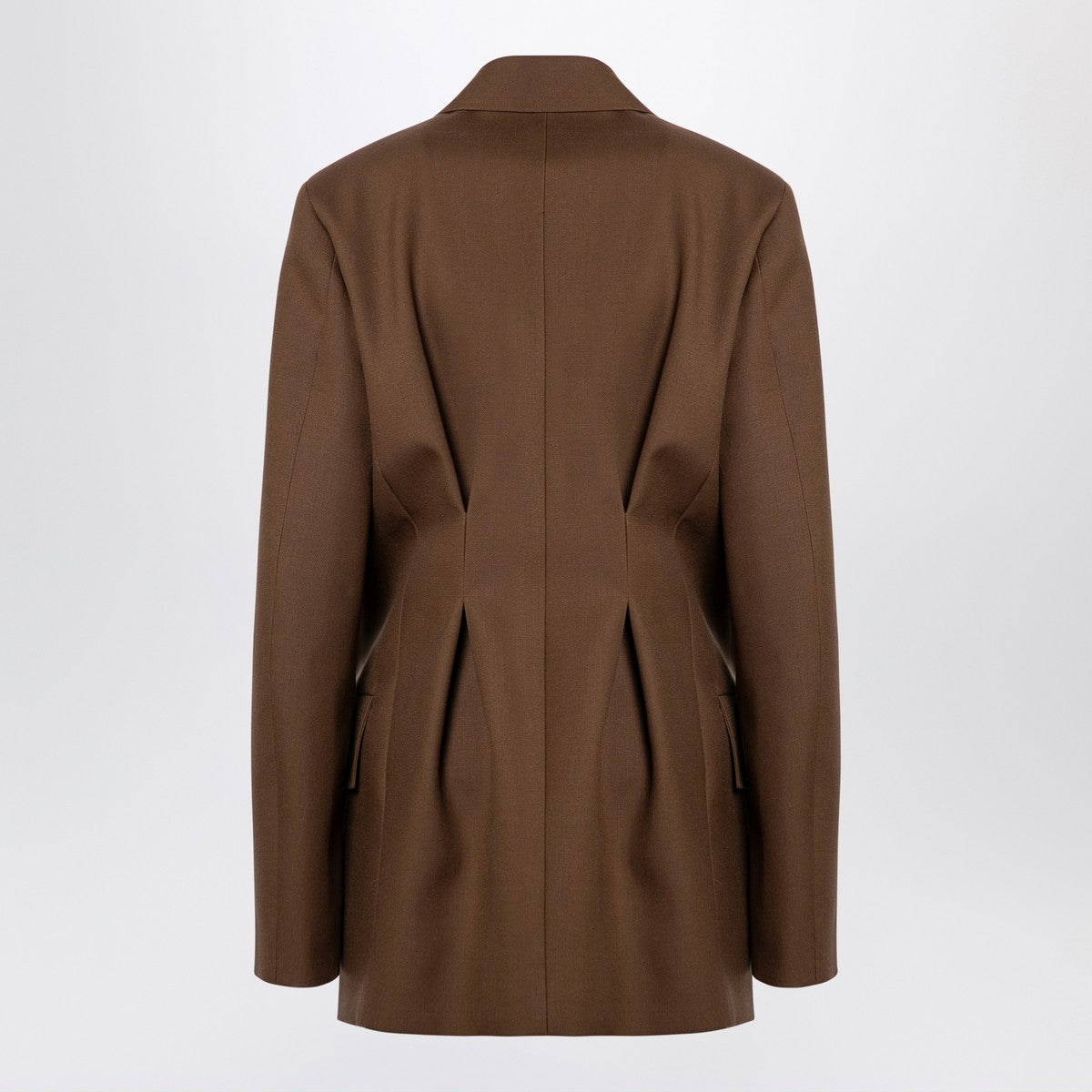 Jil Sander Brown wool double-breasted jacket