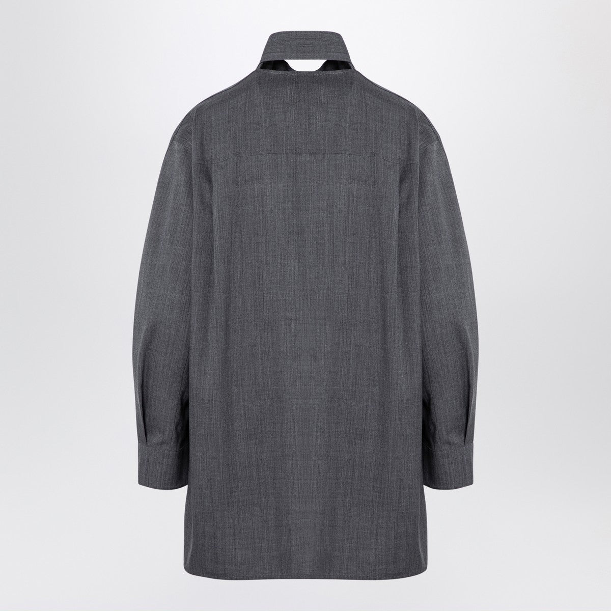 Jil Sander Grey wool shirt with scarf
