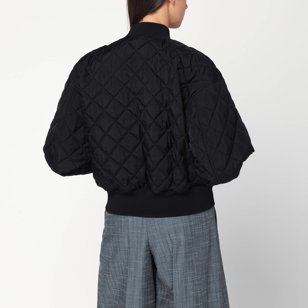 Jil Sander Quilted black bomber