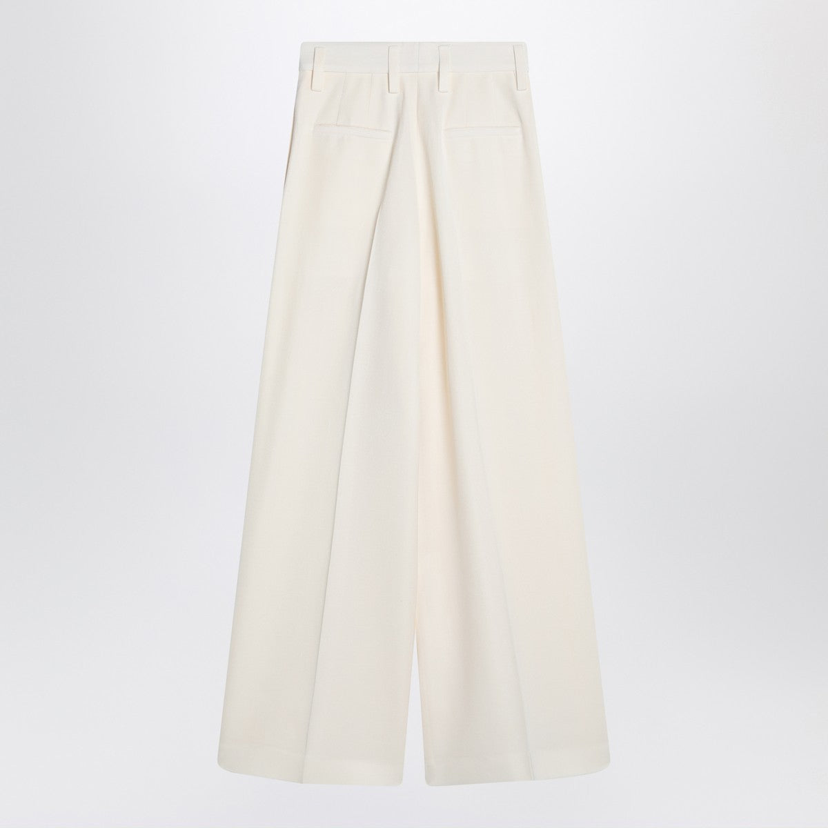 Jil Sander Wide cream trousers in silk blend