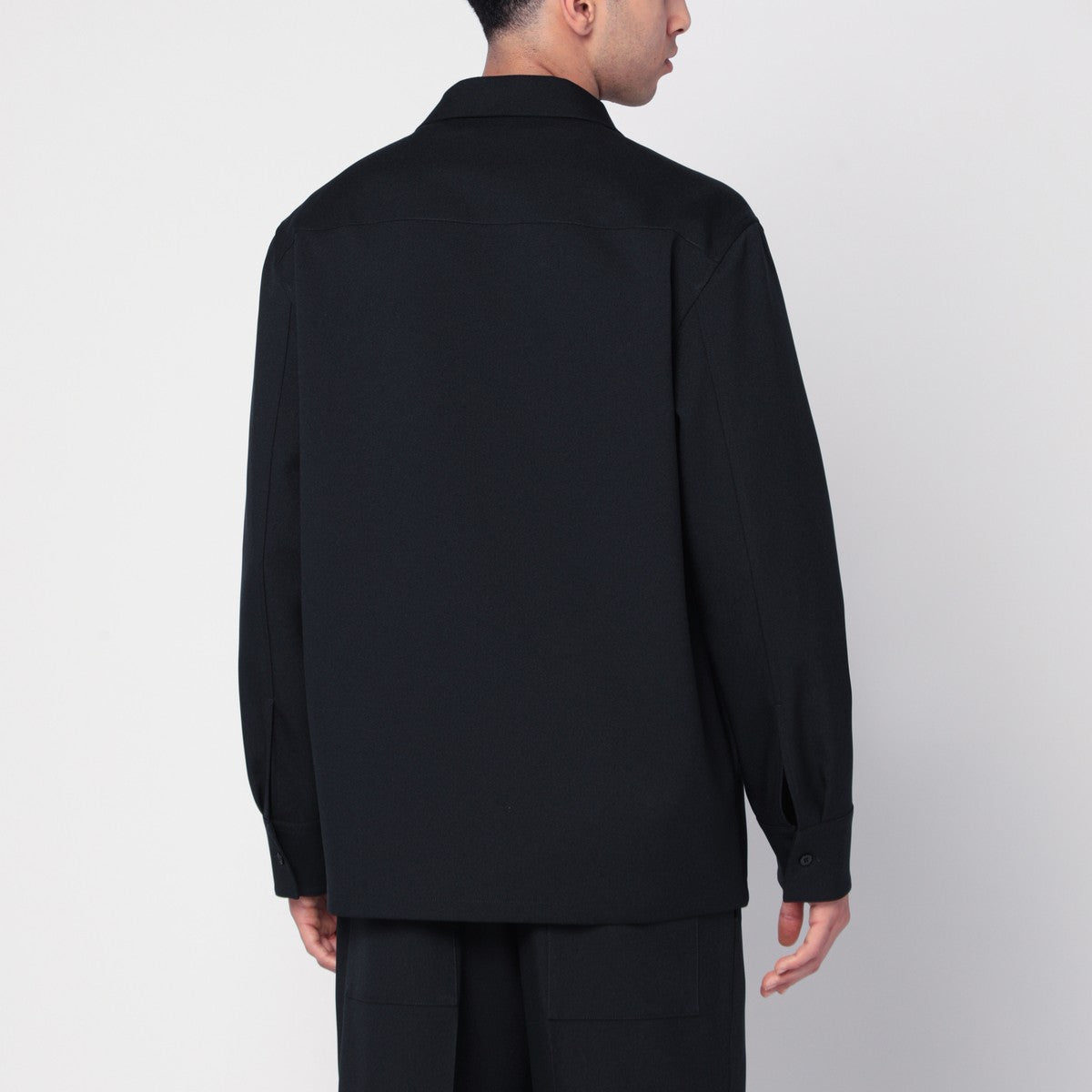Jil Sander Midnight blue lightweight jacket in technical gabardine
