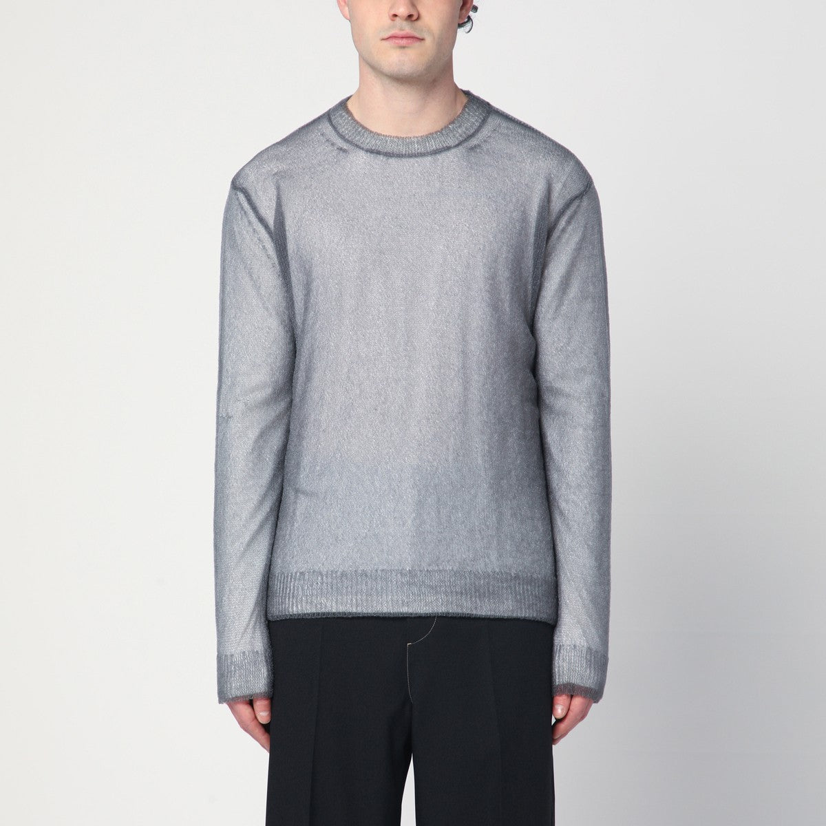 Jil Sander Grey jumper with layered design
