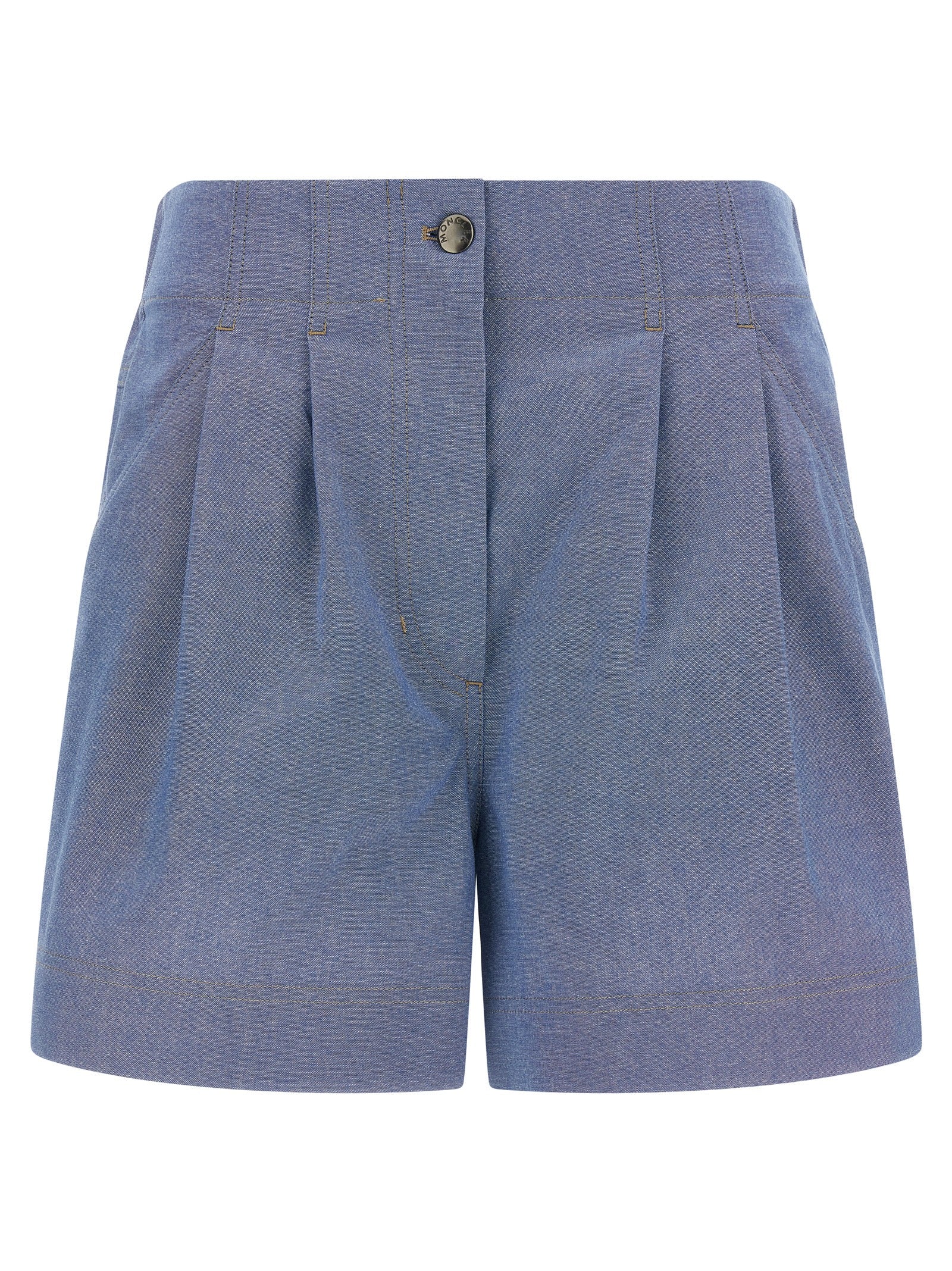 Moncler Grenoble Chambray Cotton Shorts