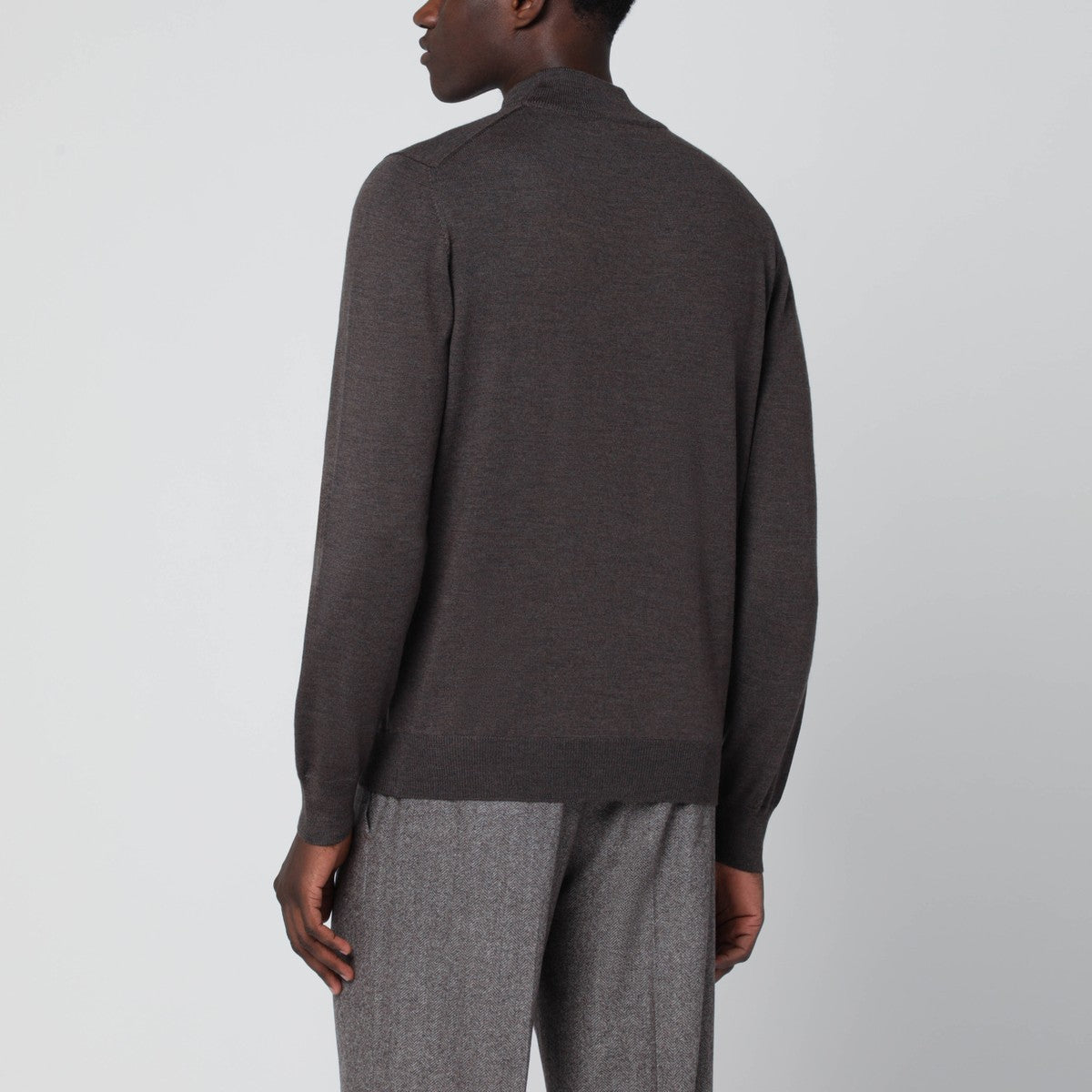 Tagliatore Taupe wool turtleneck sweater