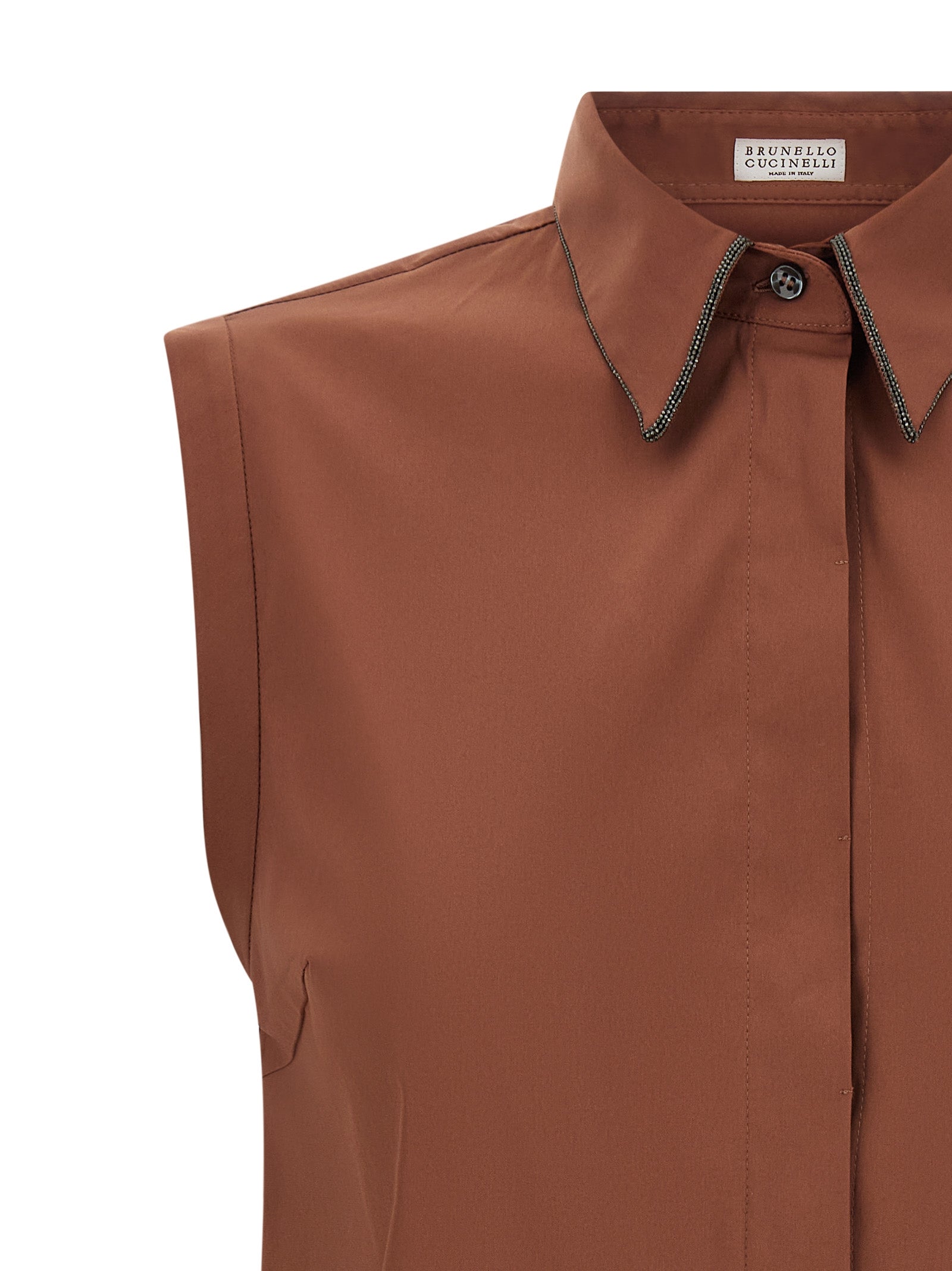 Brunello Cucinelli Shiny Trim Shirt