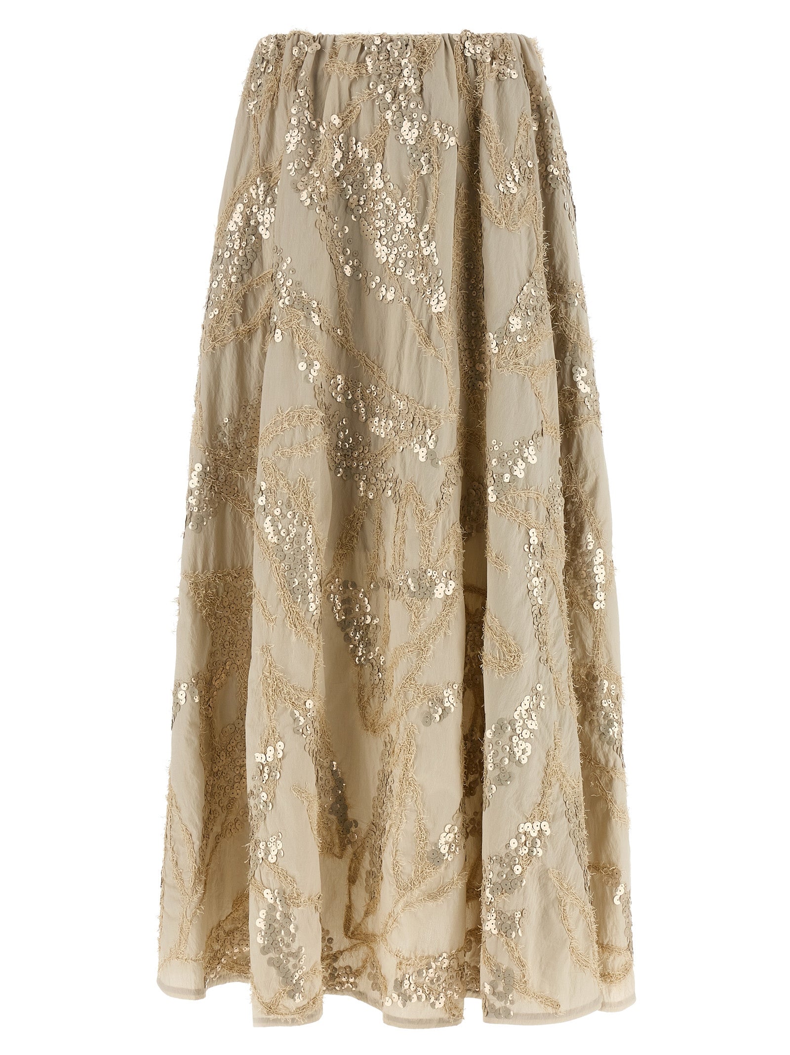 Brunello Cucinelli Dazzling Seabed Embroidery Skirt