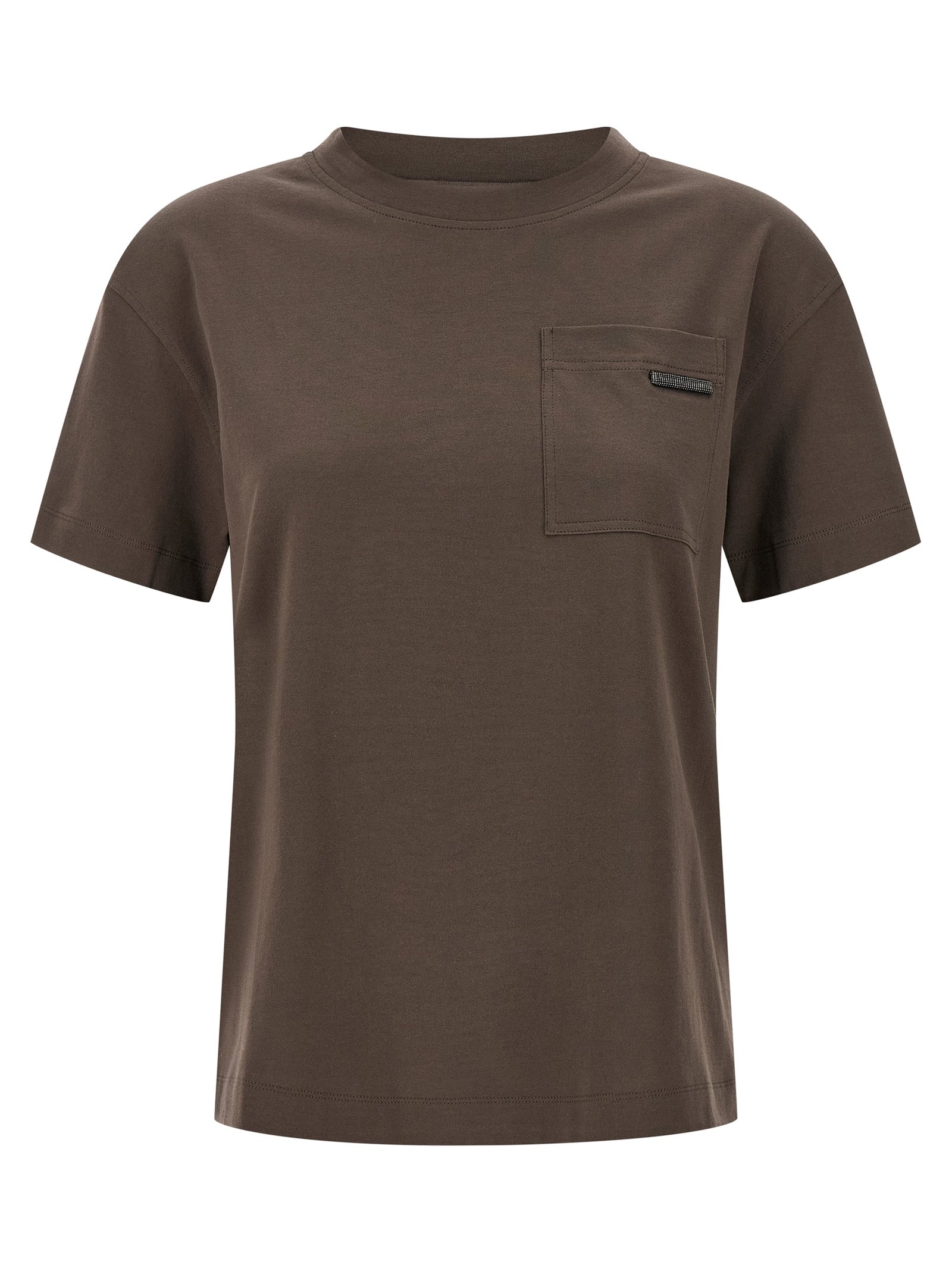 Brunello Cucinelli Shiny Tab T-shirt