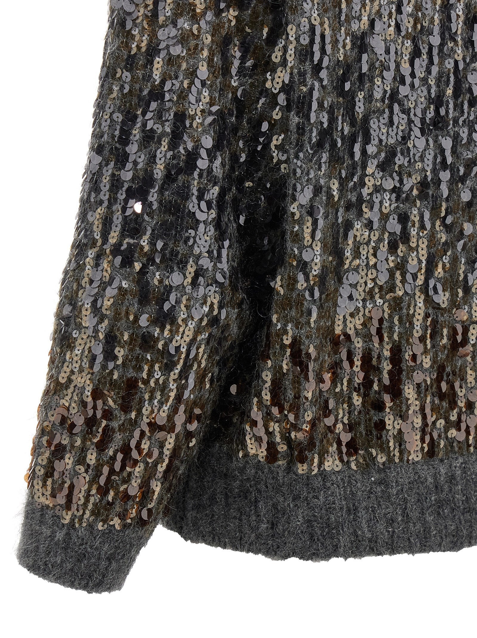 Brunello Cucinelli Dazzling Dégradé Embroidery Cardigan