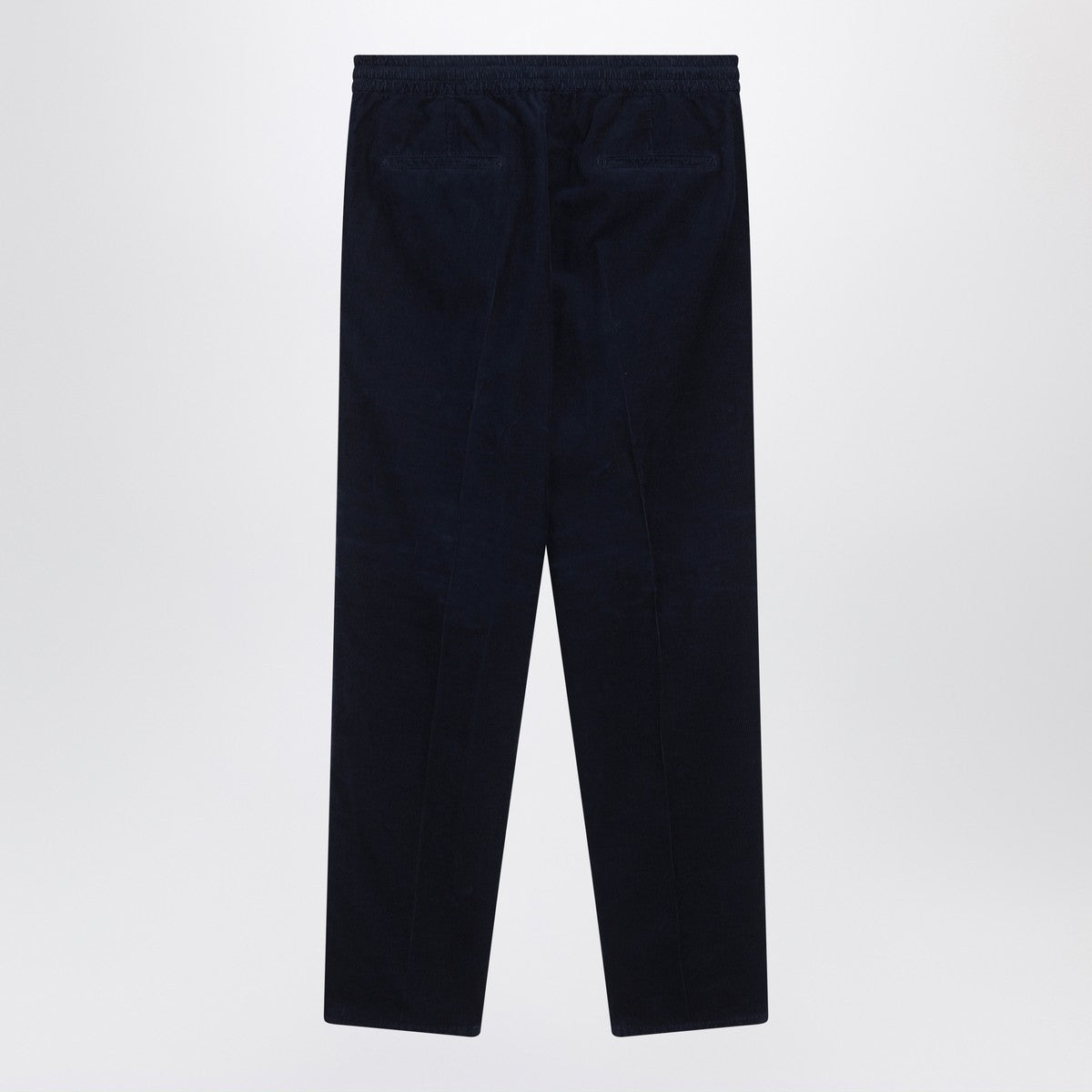 Brunello Cucinelli Navy blue corduroy drawstring pants