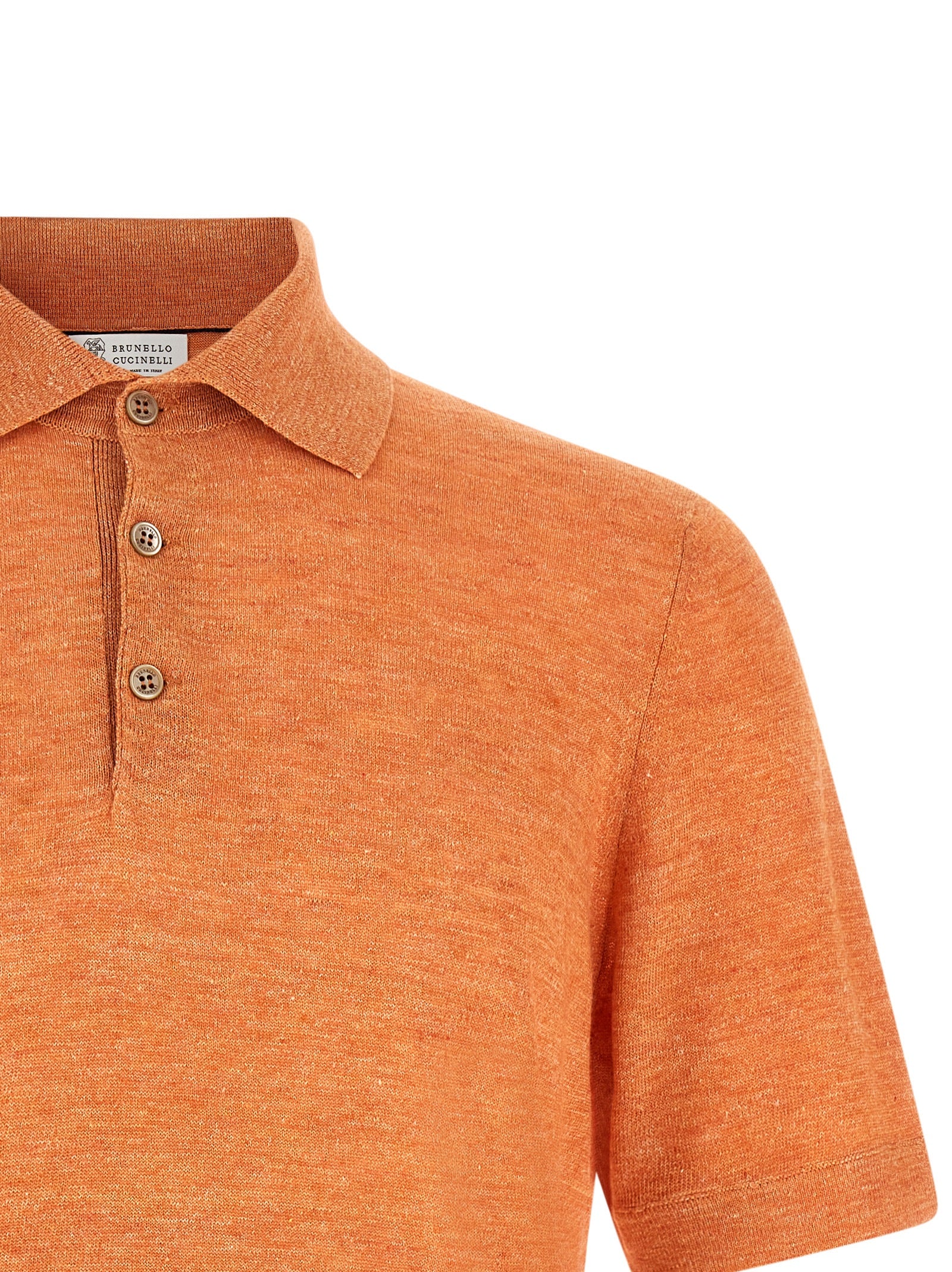 Brunello Cucinelli Linen Cotton Polo Shirt