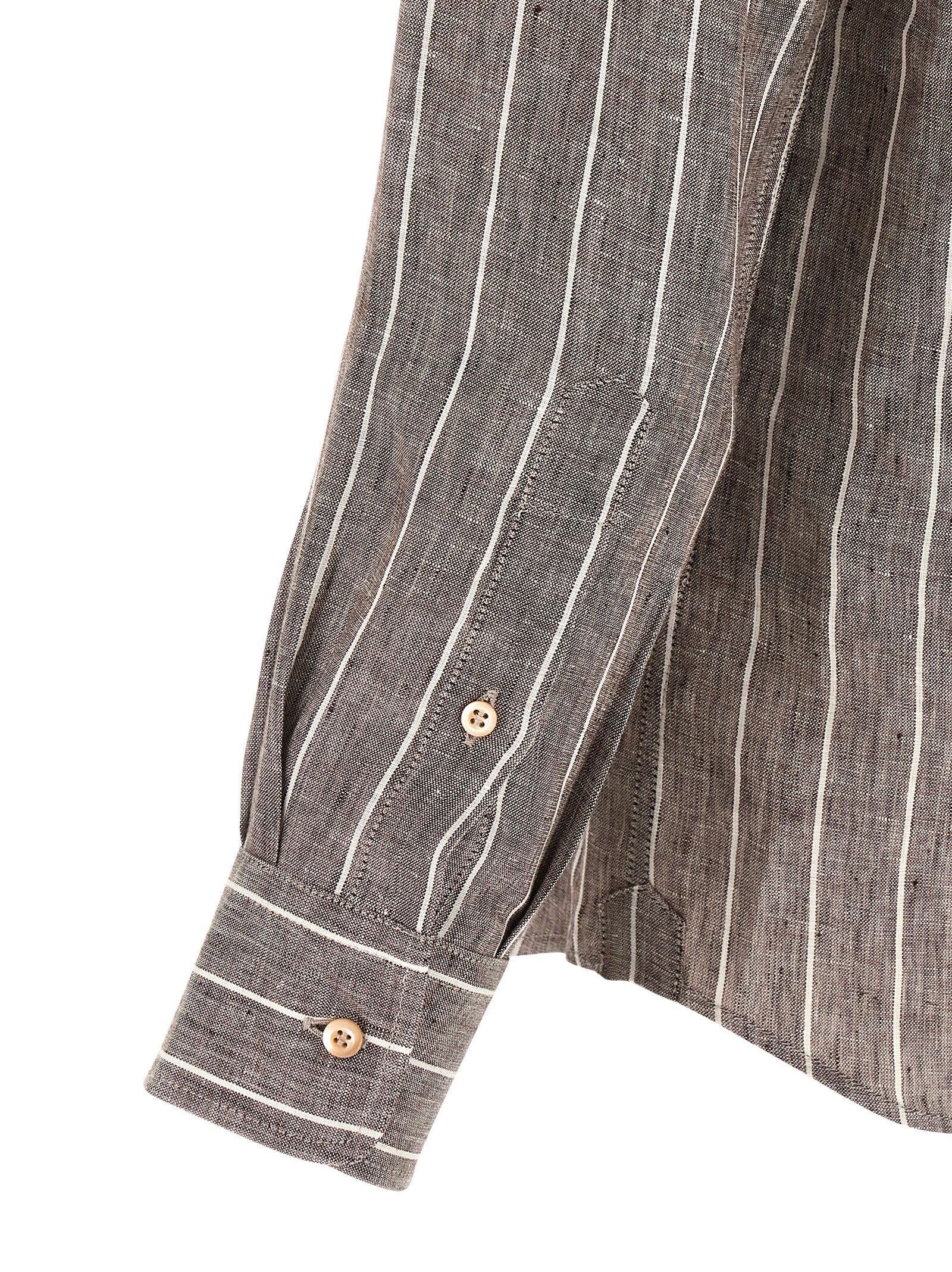 Brunello Cucinelli Pinstriped Canvas Shirt