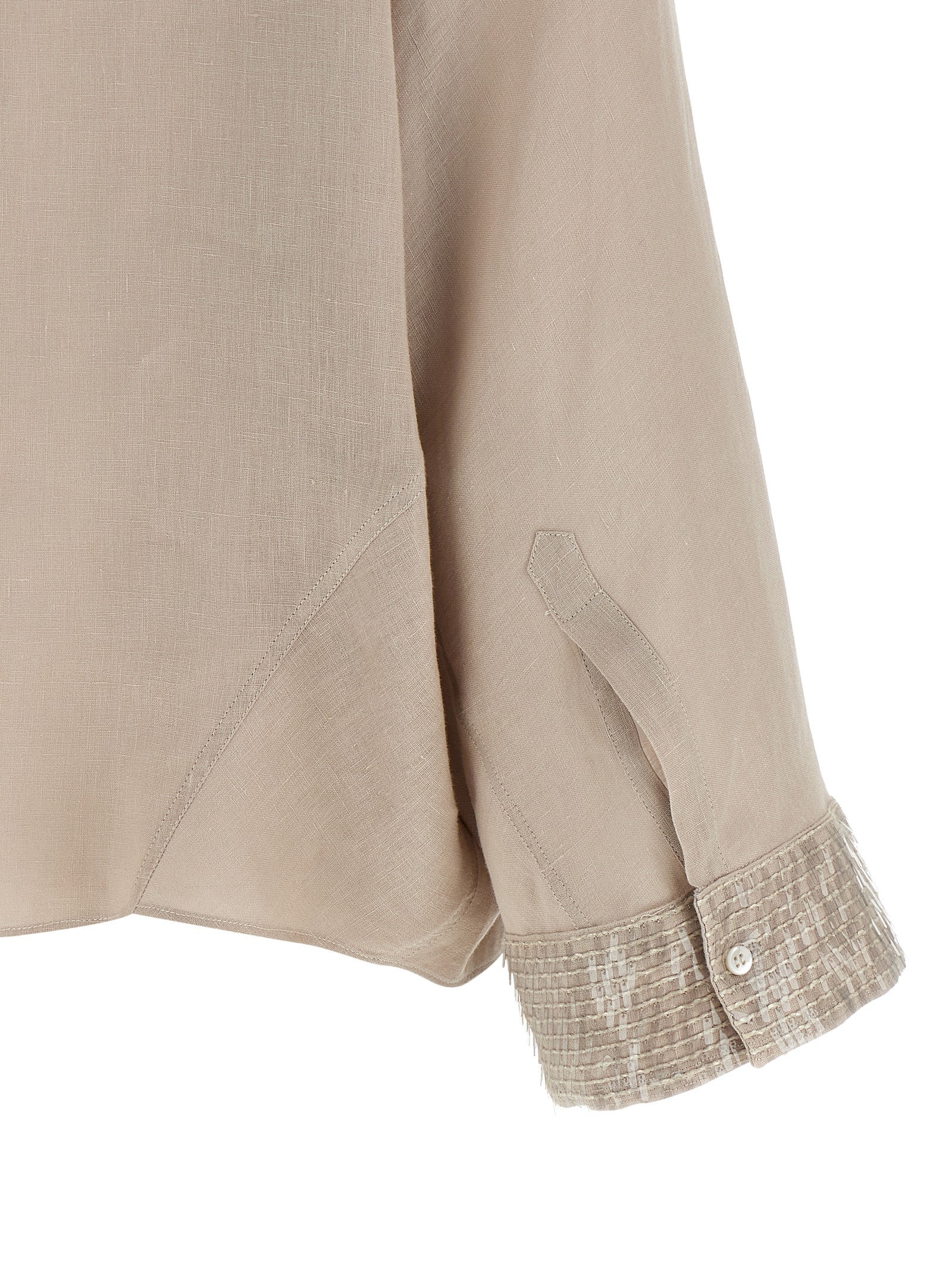 Brunello Cucinelli Dazzling Cascade Cuffs Shirt
