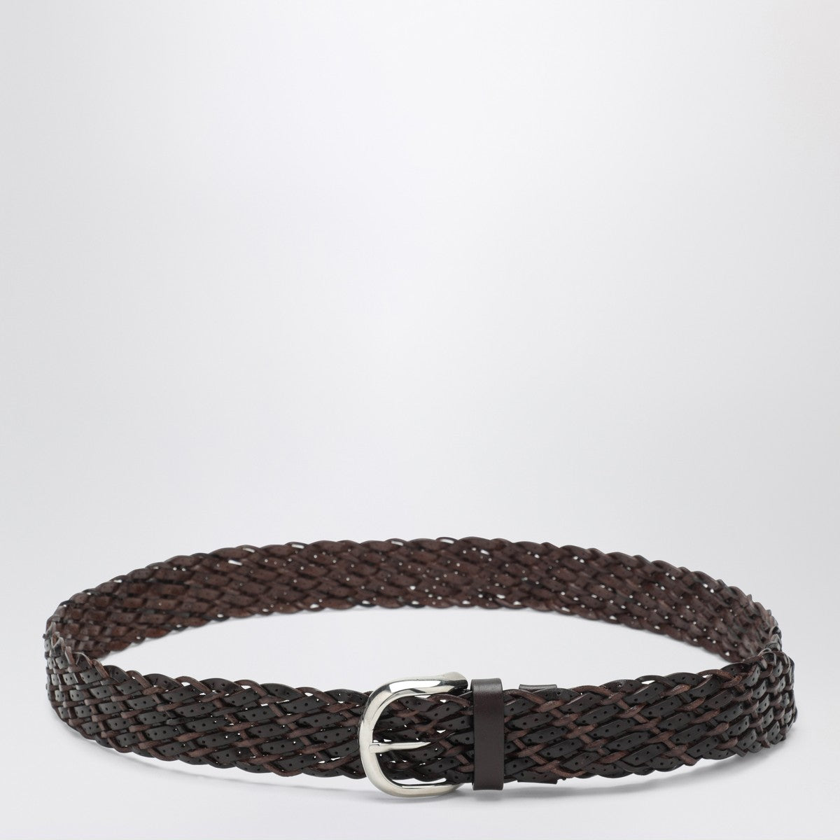 Brunello Cucinelli Brown woven leather belt