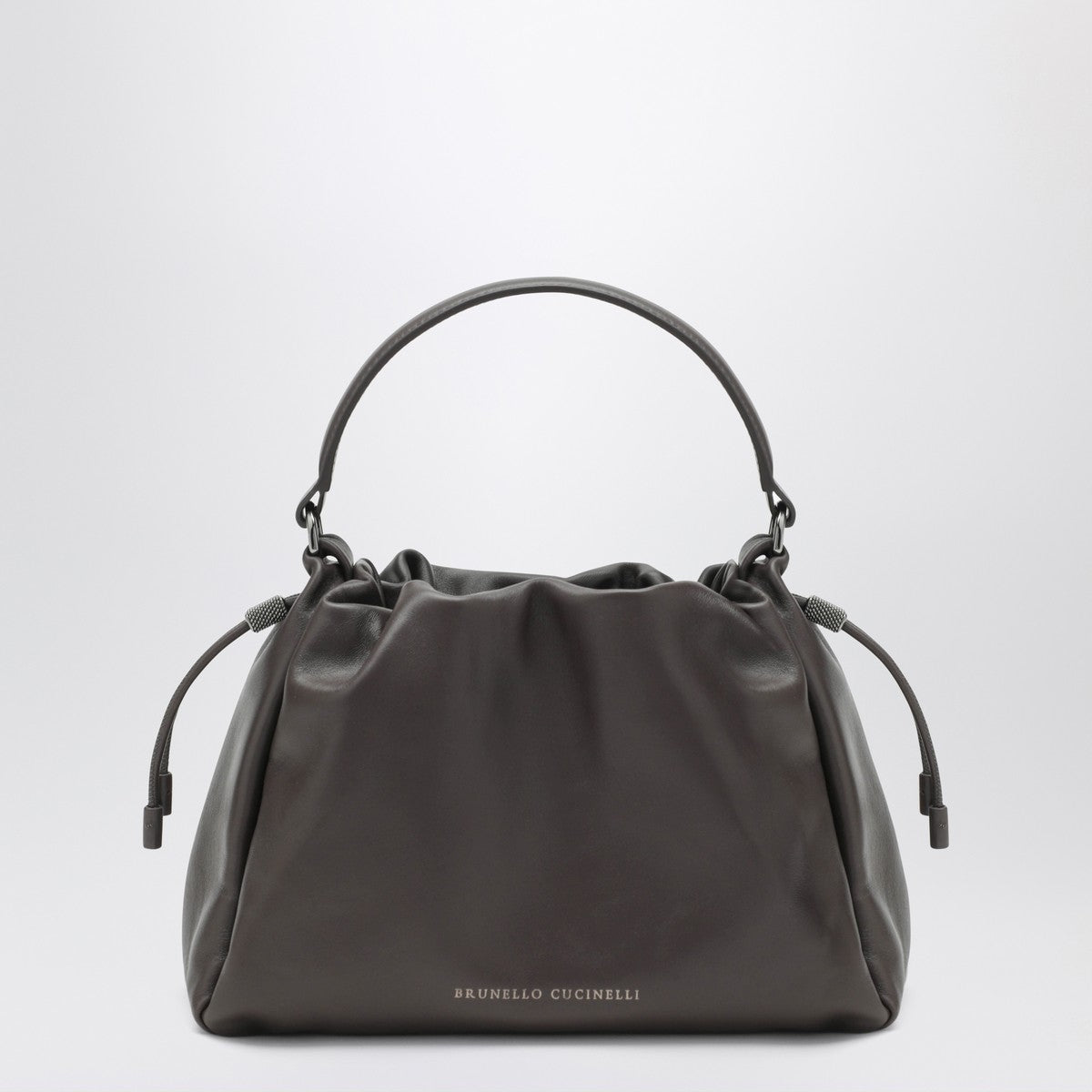 Brunello Cucinelli Bucket Mellow small brown bag