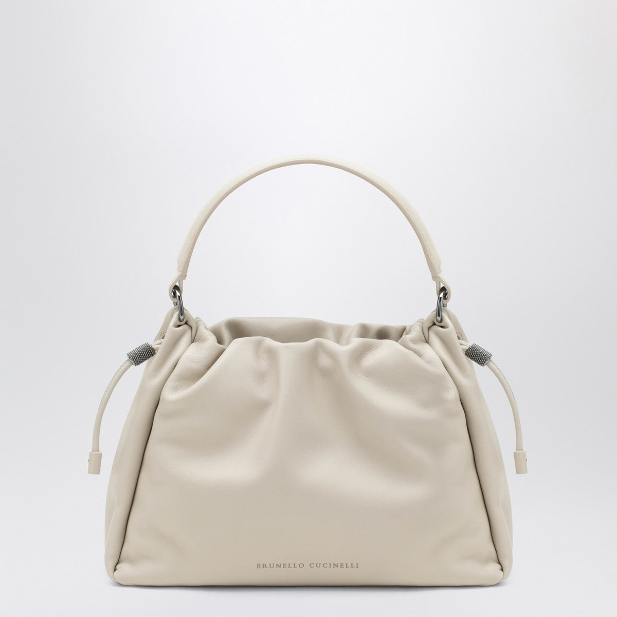 Brunello Cucinelli Bucket Mellow small ivory bag