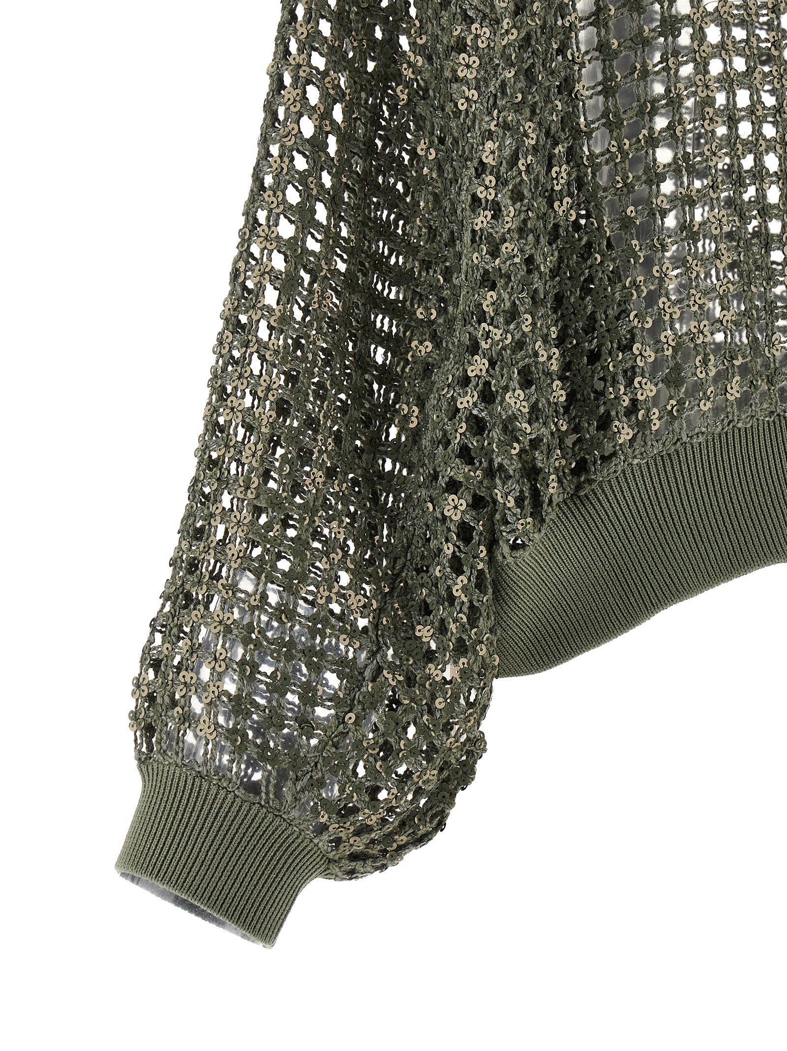 Brunello Cucinelli Dazzling Net Embroidery Cardigan