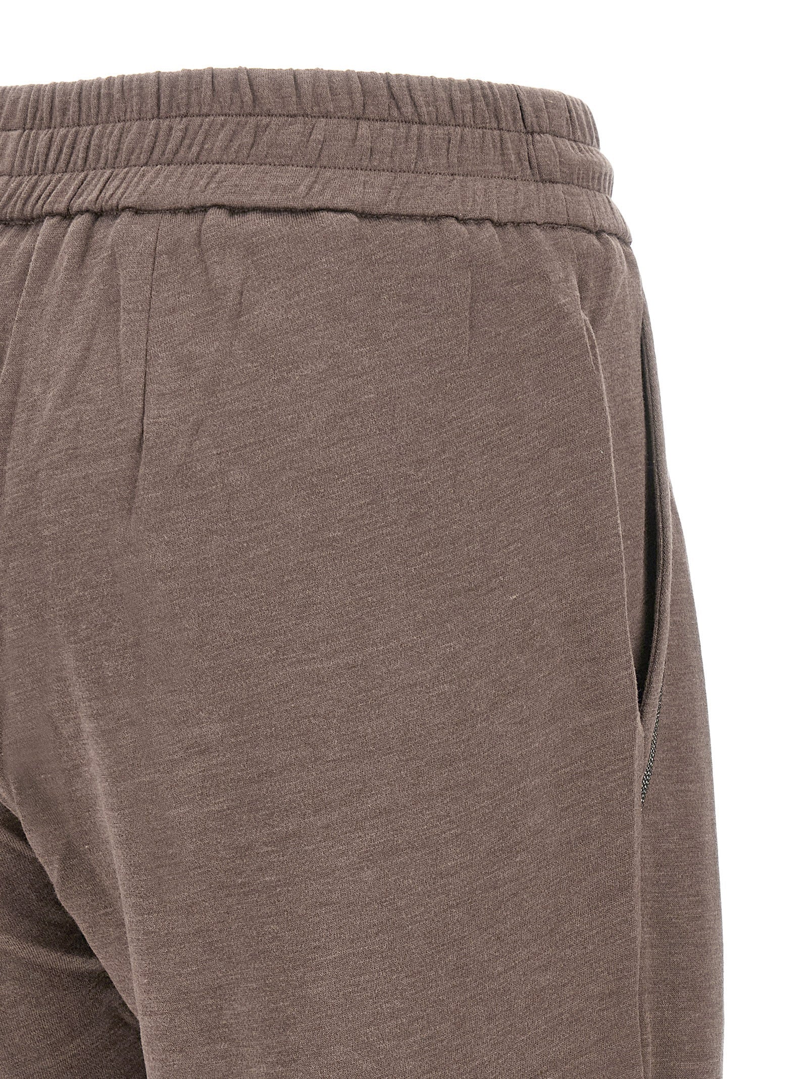 Brunello Cucinelli Shiny Pocket Detail Joggers