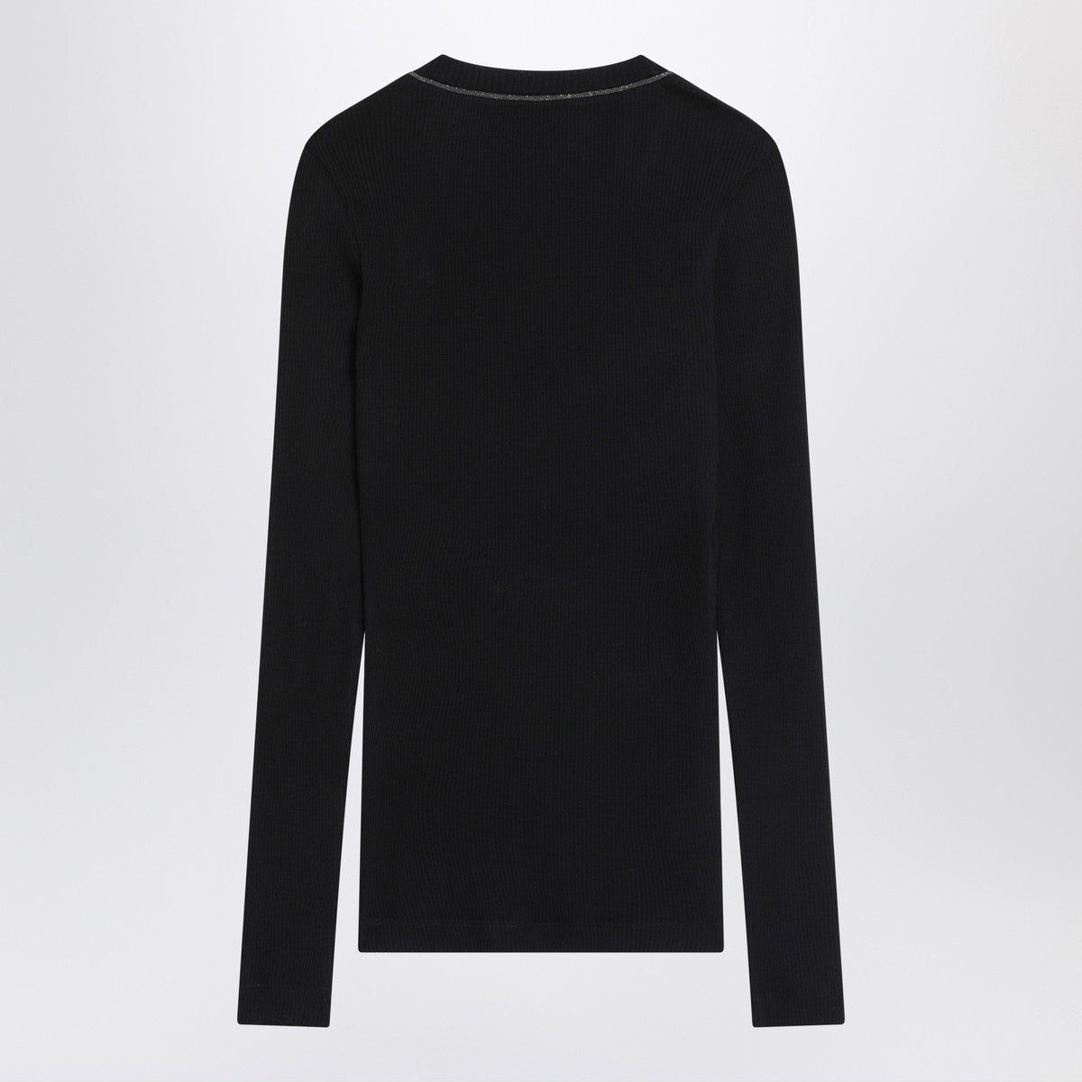 Brunello Cucinelli Blue ribbed wool sweater