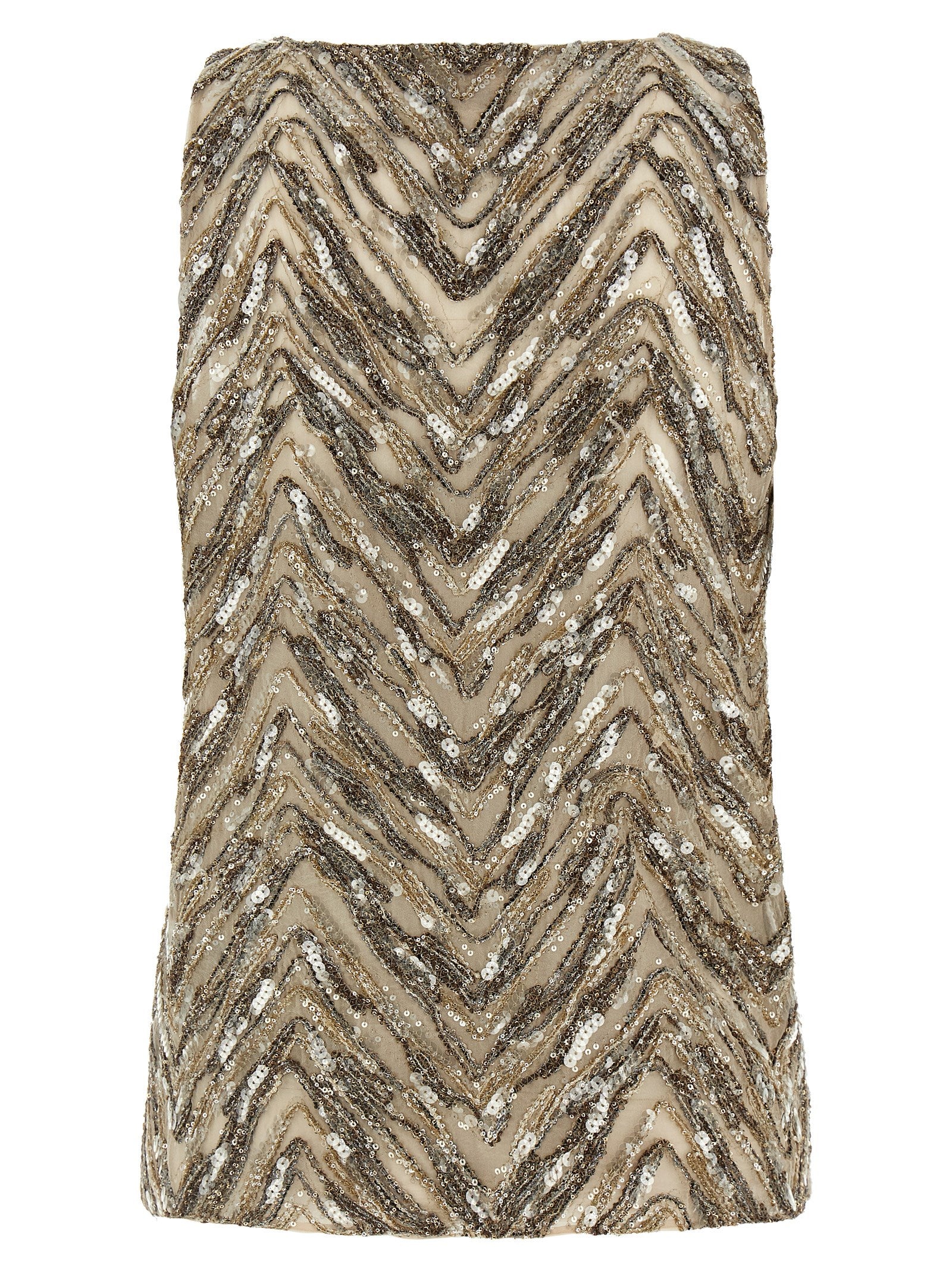 Brunello Cucinelli Dazzling Chevron Embroidery Top