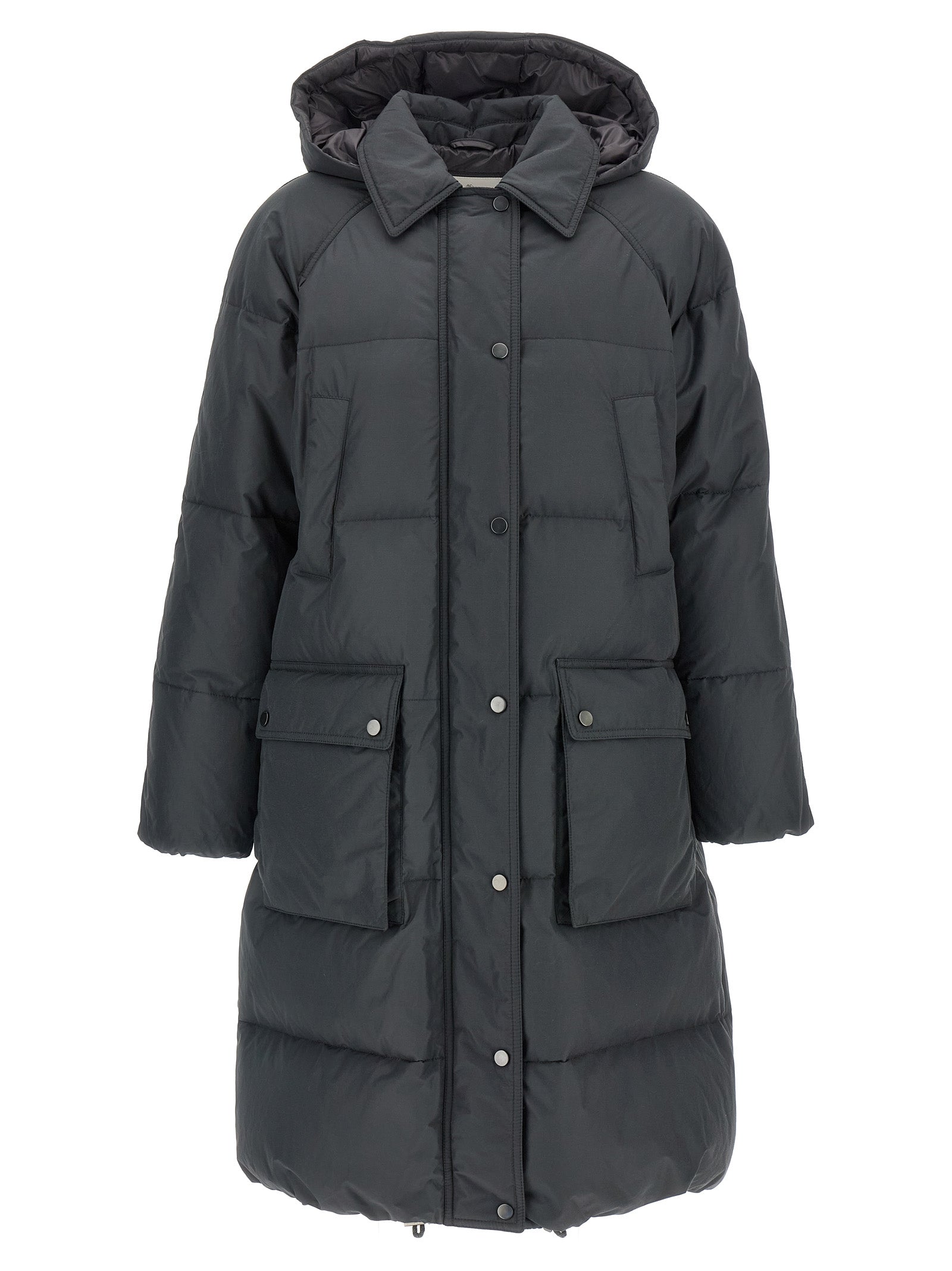 Brunello Cucinelli Shiny Zipper Pull Down Jacket