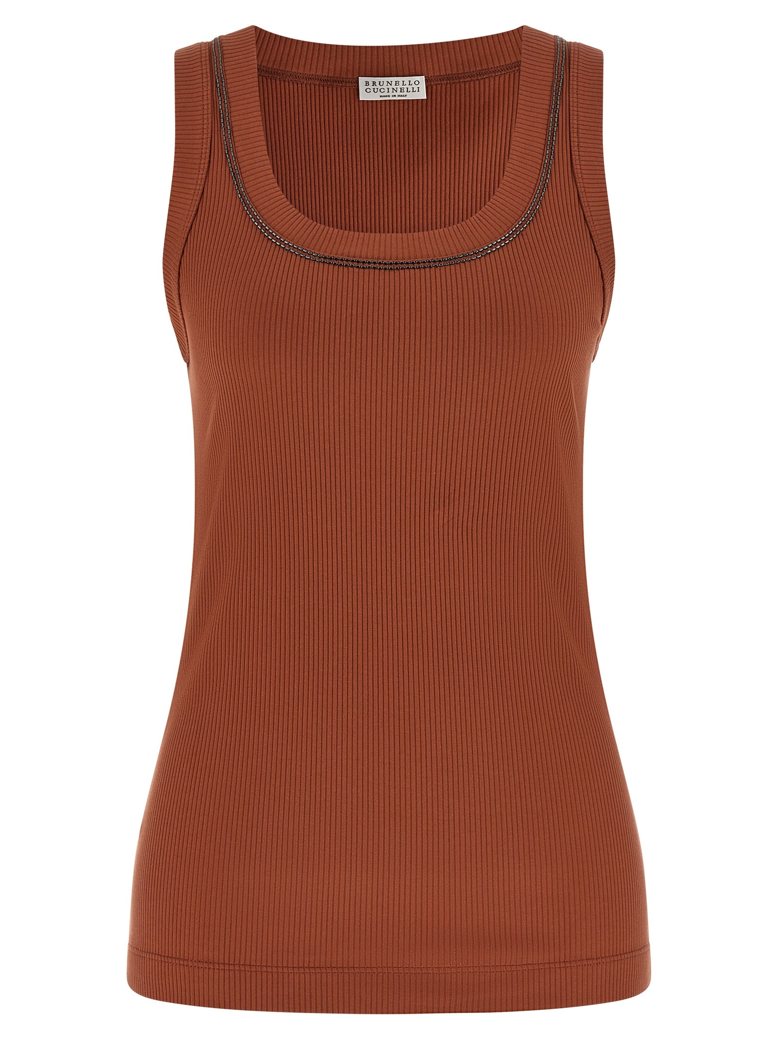 Brunello Cucinelli Shiny Trim Top