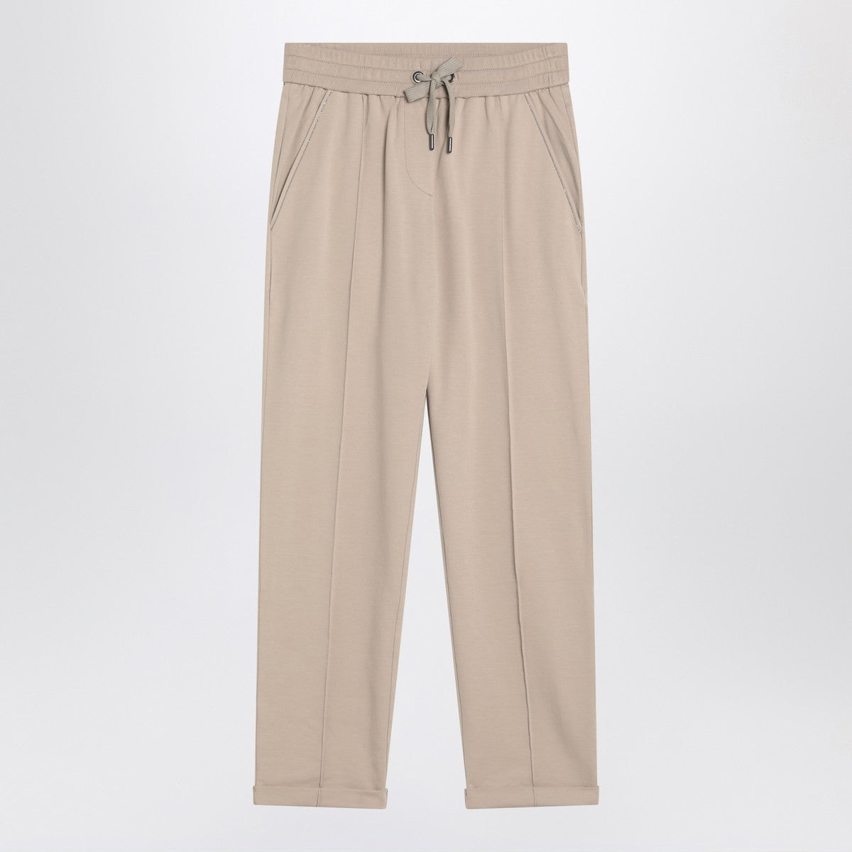 Brunello Cucinelli Beige cotton joggers